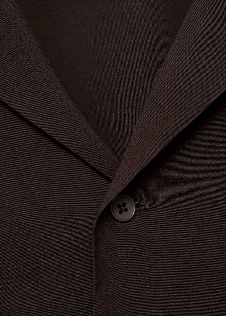 Viscose shirt with pockets — Chocolate