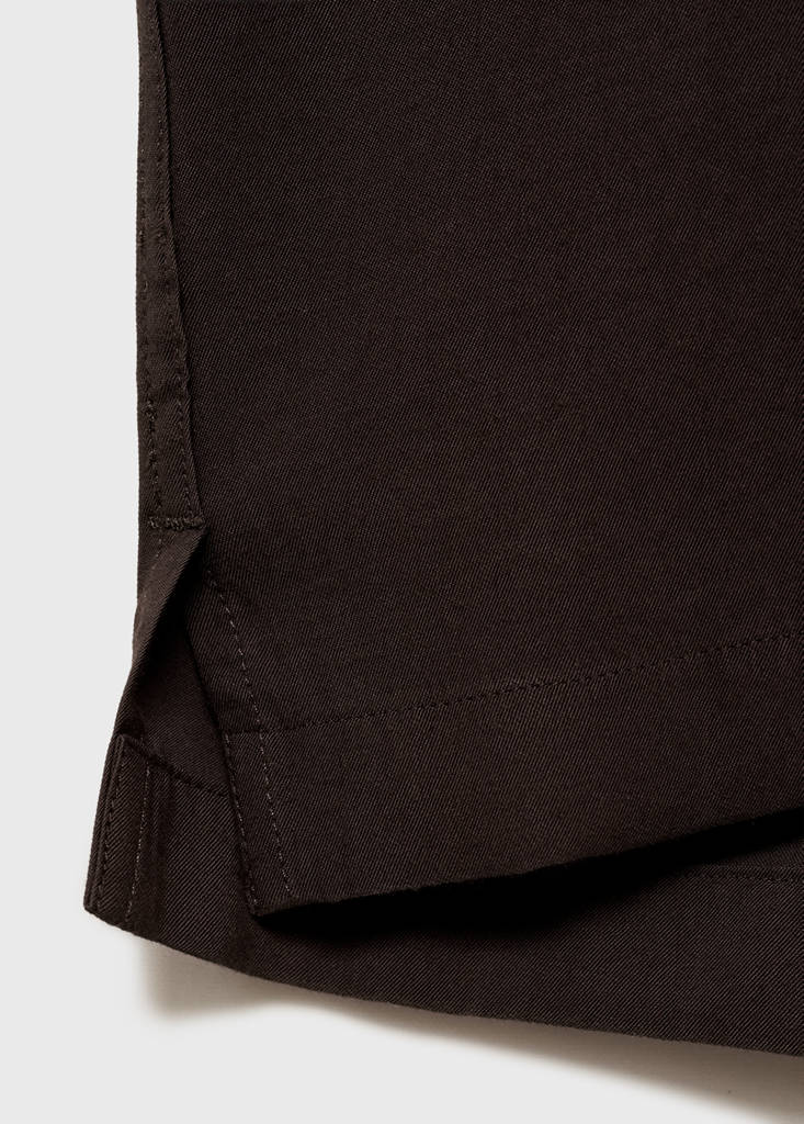 Viscose shirt with pockets — Chocolate