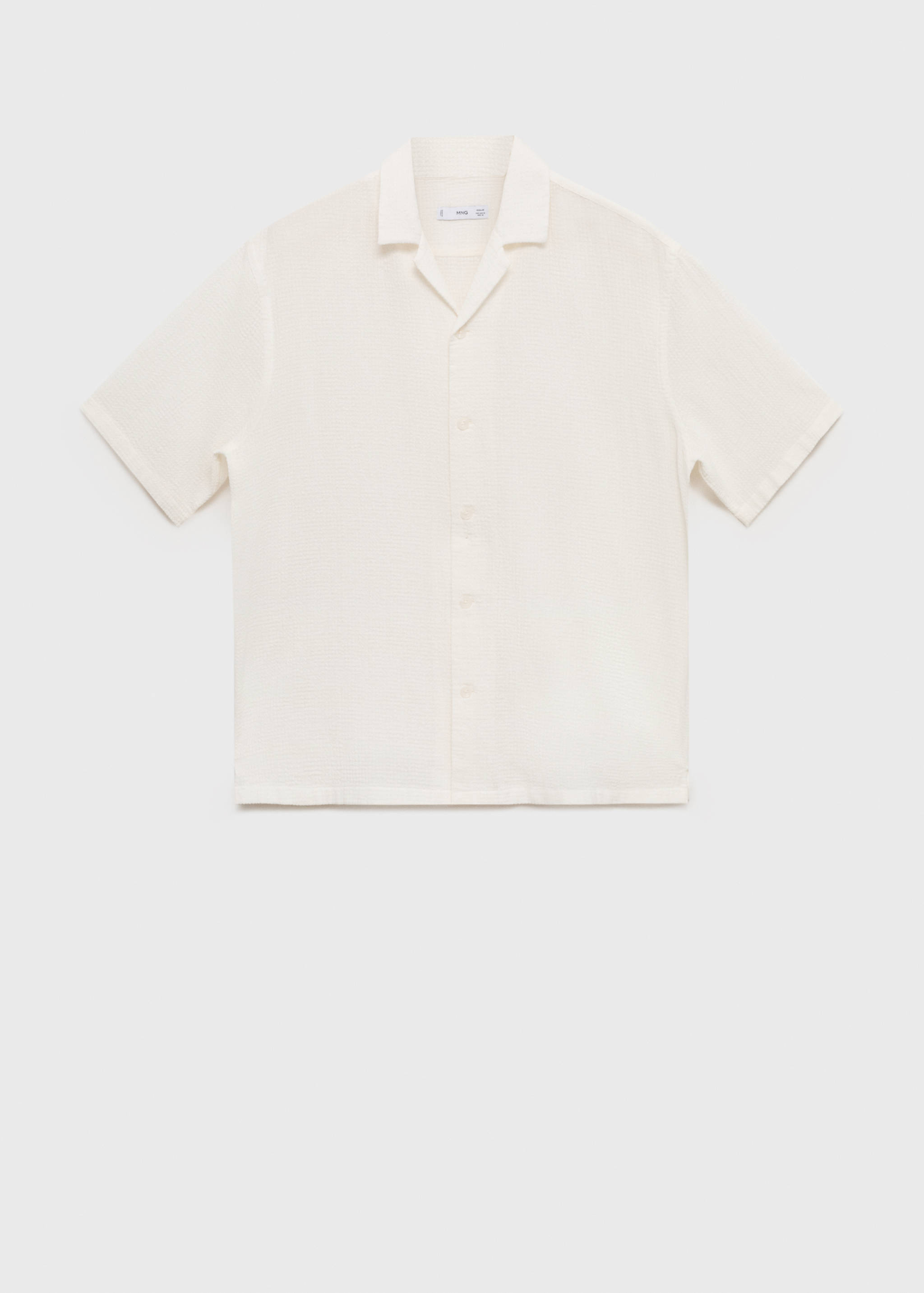 Seersucker shirt with bowling collar - Article without model