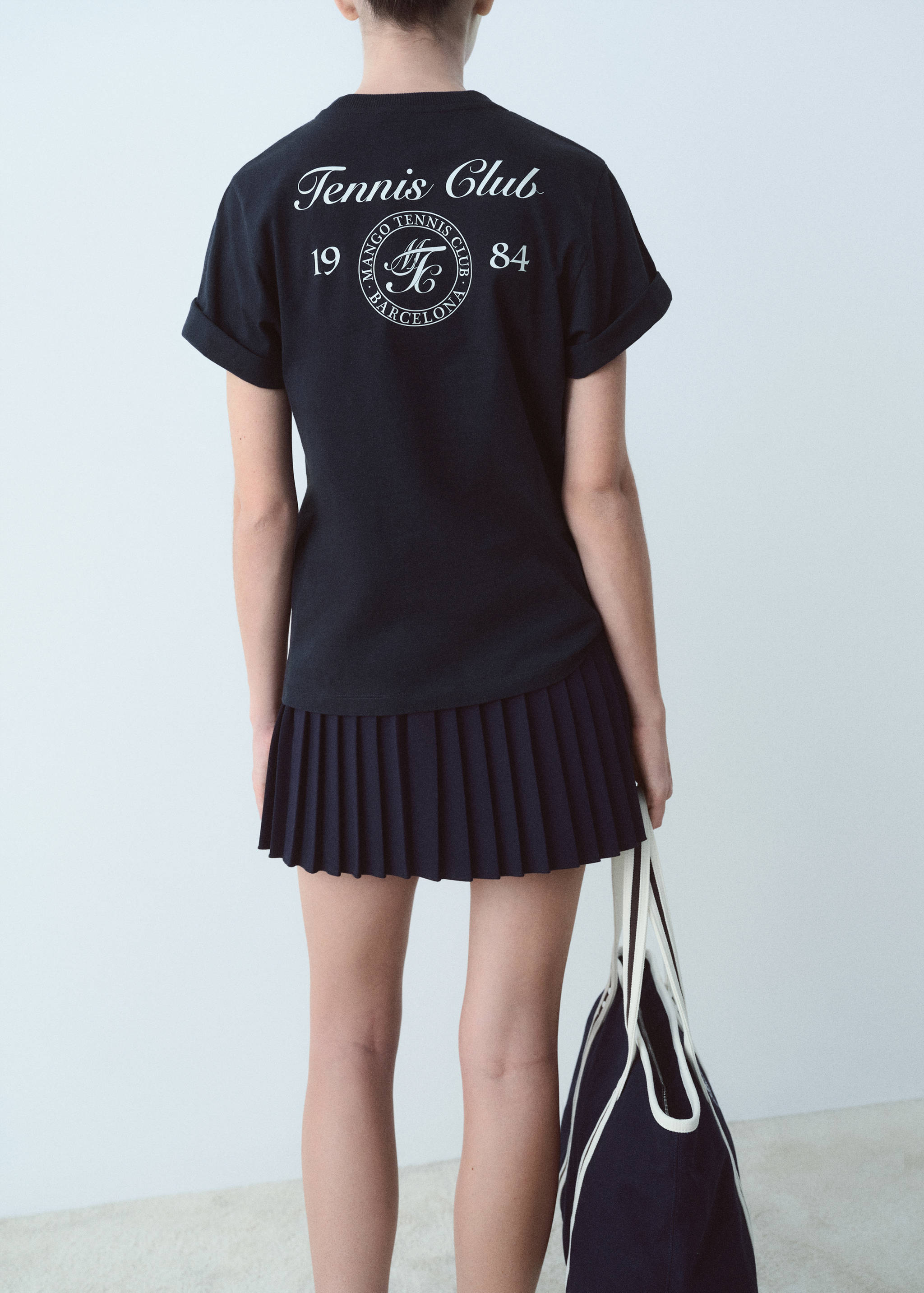 Camiseta algodón mensaje estampado - Reverso del artículo