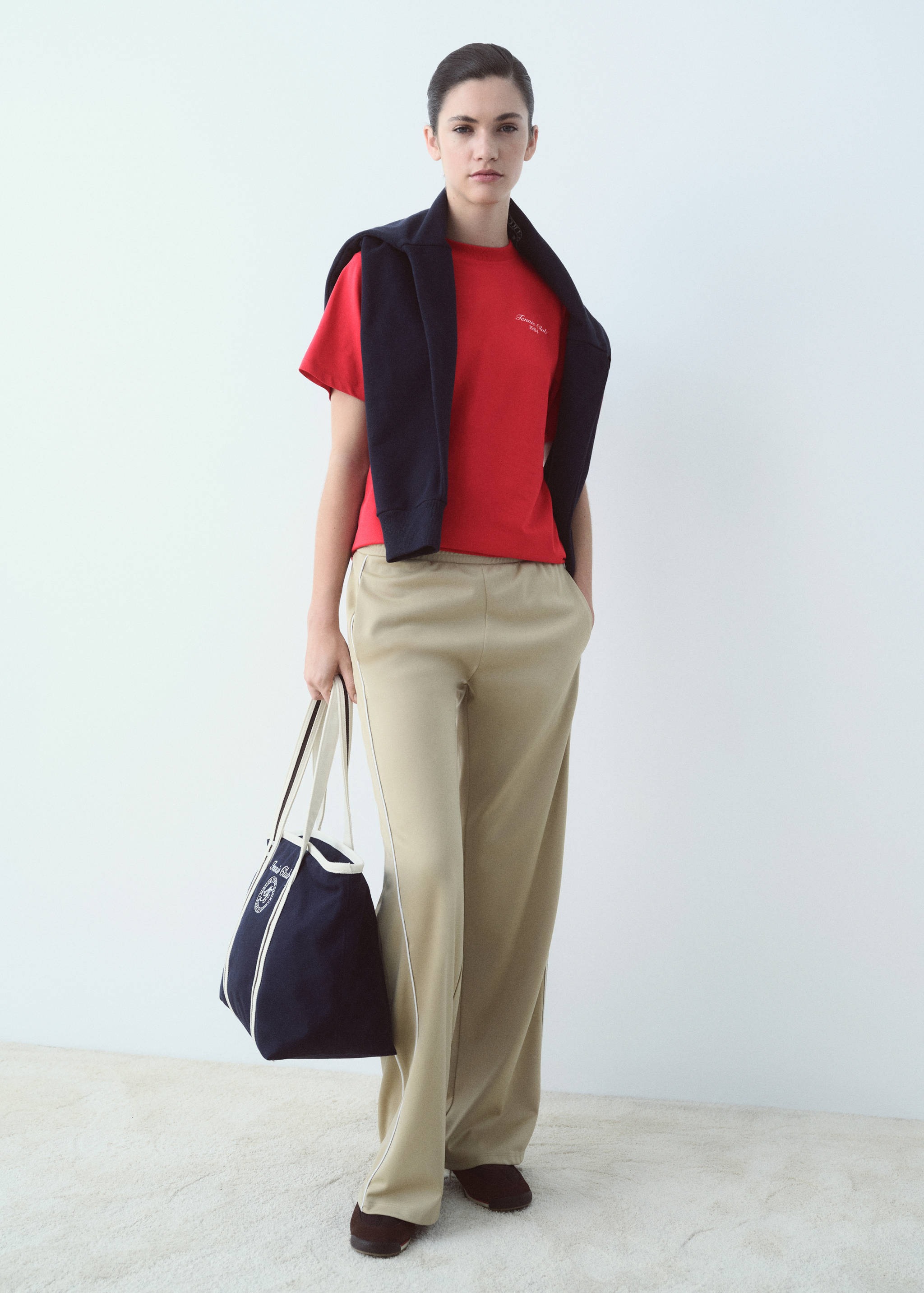 Camiseta algodón mensaje estampado - Plano general