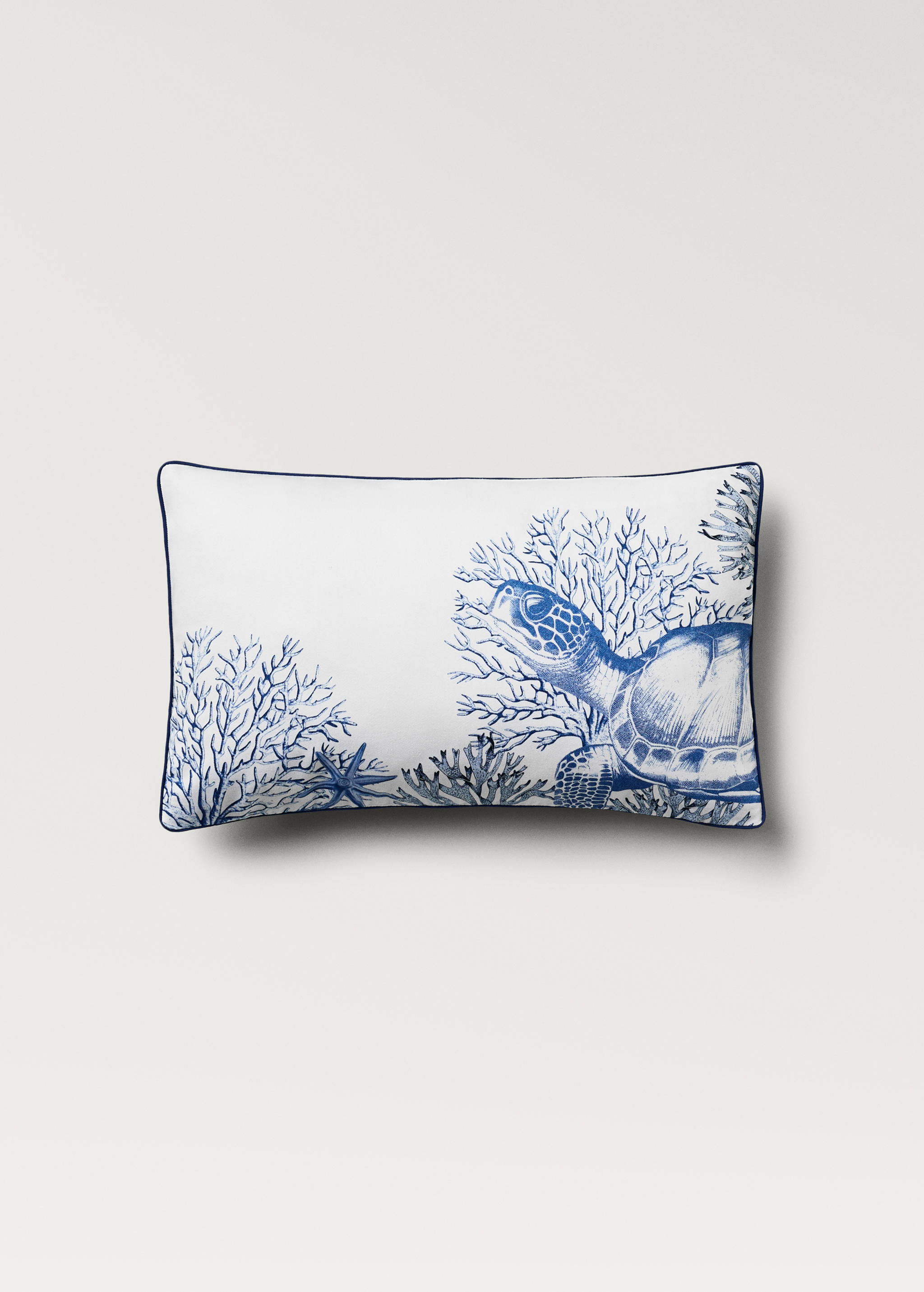 Funda cojín estampado marino reversible 30x50 cm - Artículo sin modelo