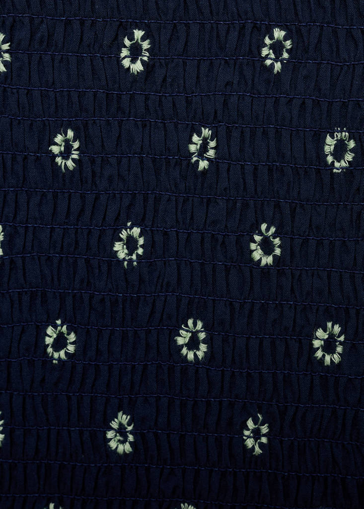 Ruched strapless top — Navy