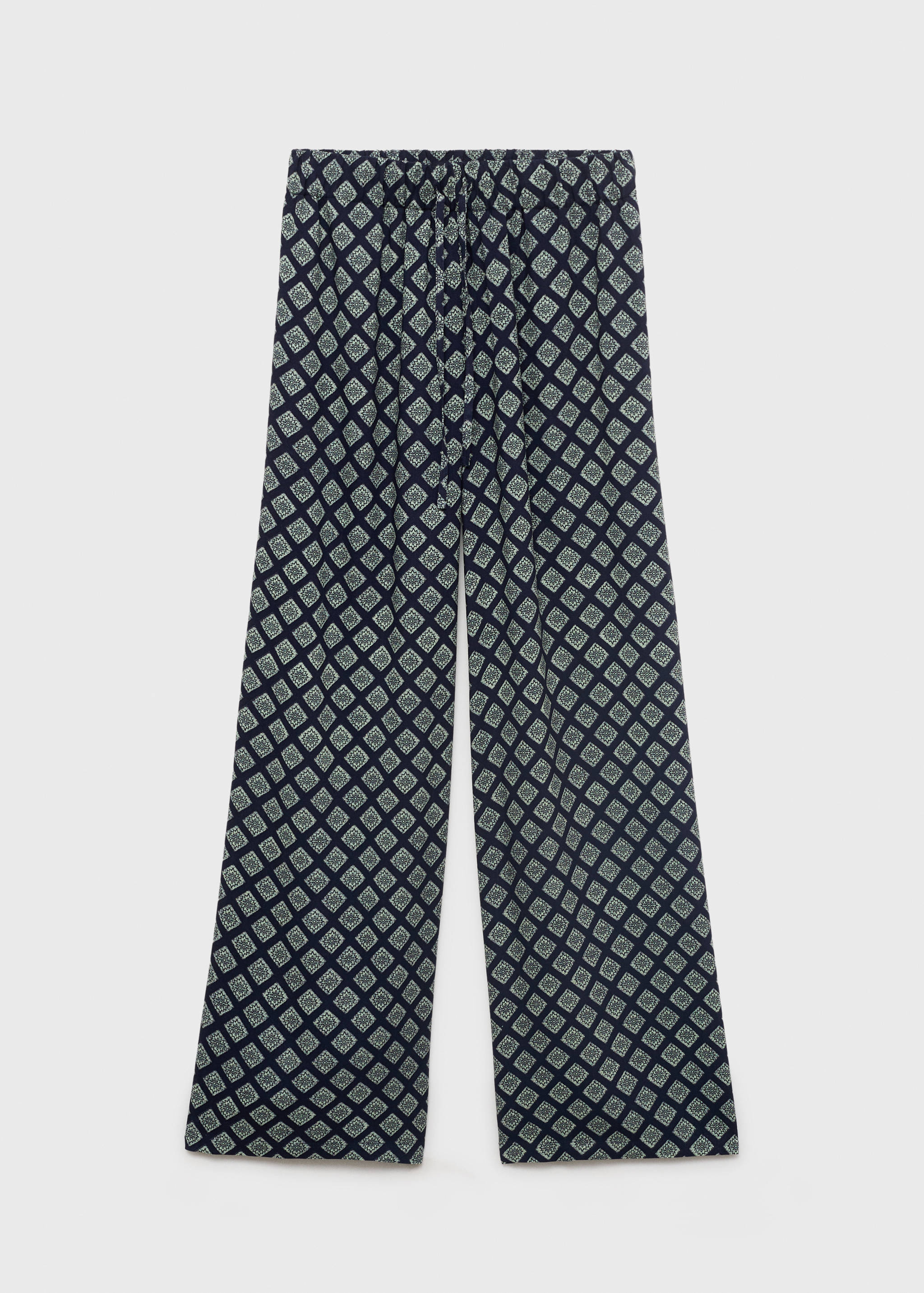 Printed straight trousers - Article without model