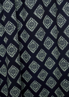 Printed straight trousers — Navy 9