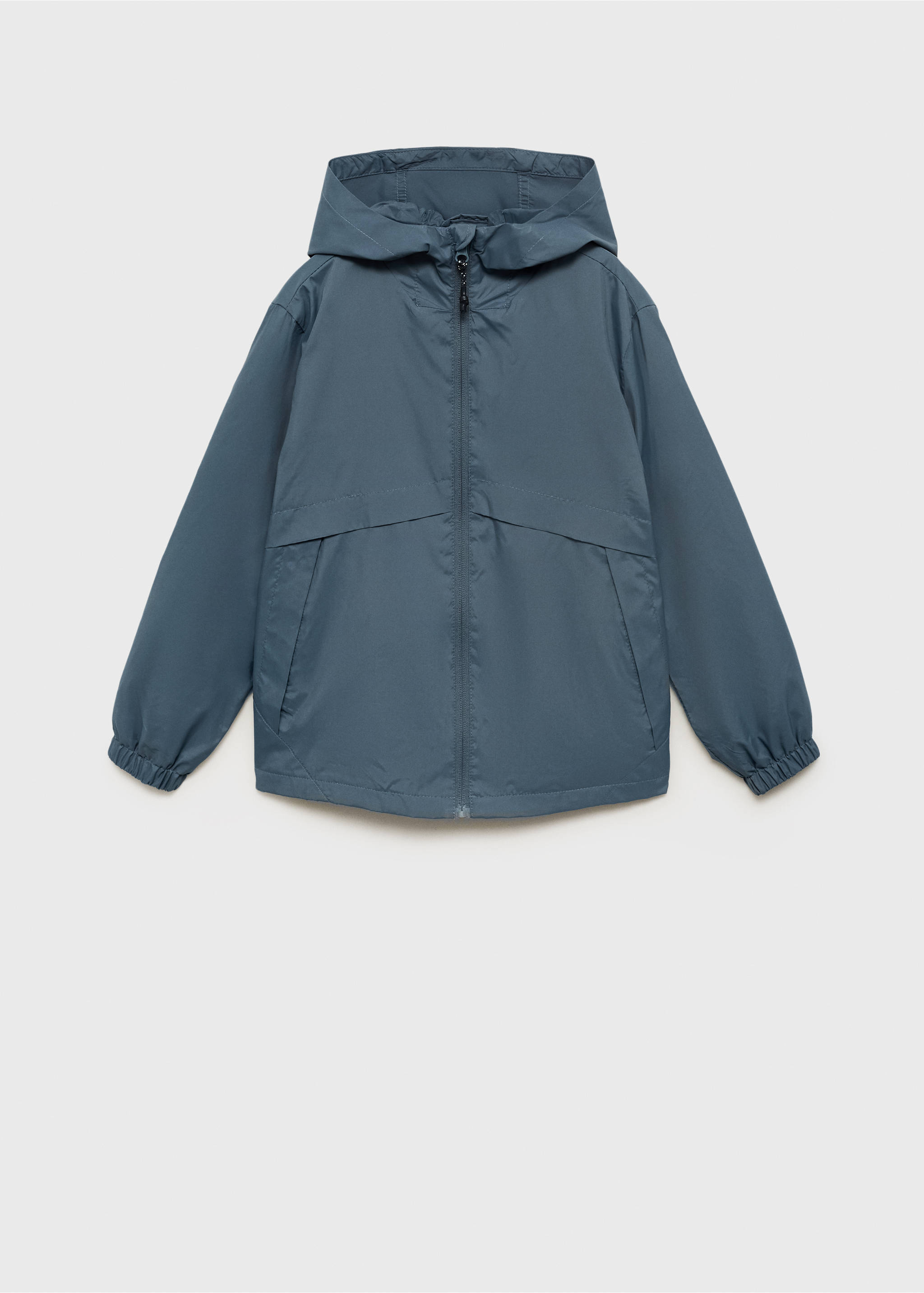 Hooded parka with pocket - Article without model, Blue. Ref: 87028267-00.