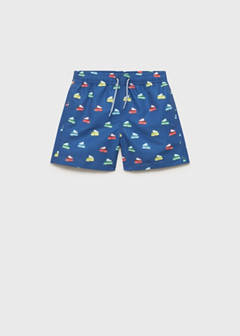Printed swimming trunks — Navy 1