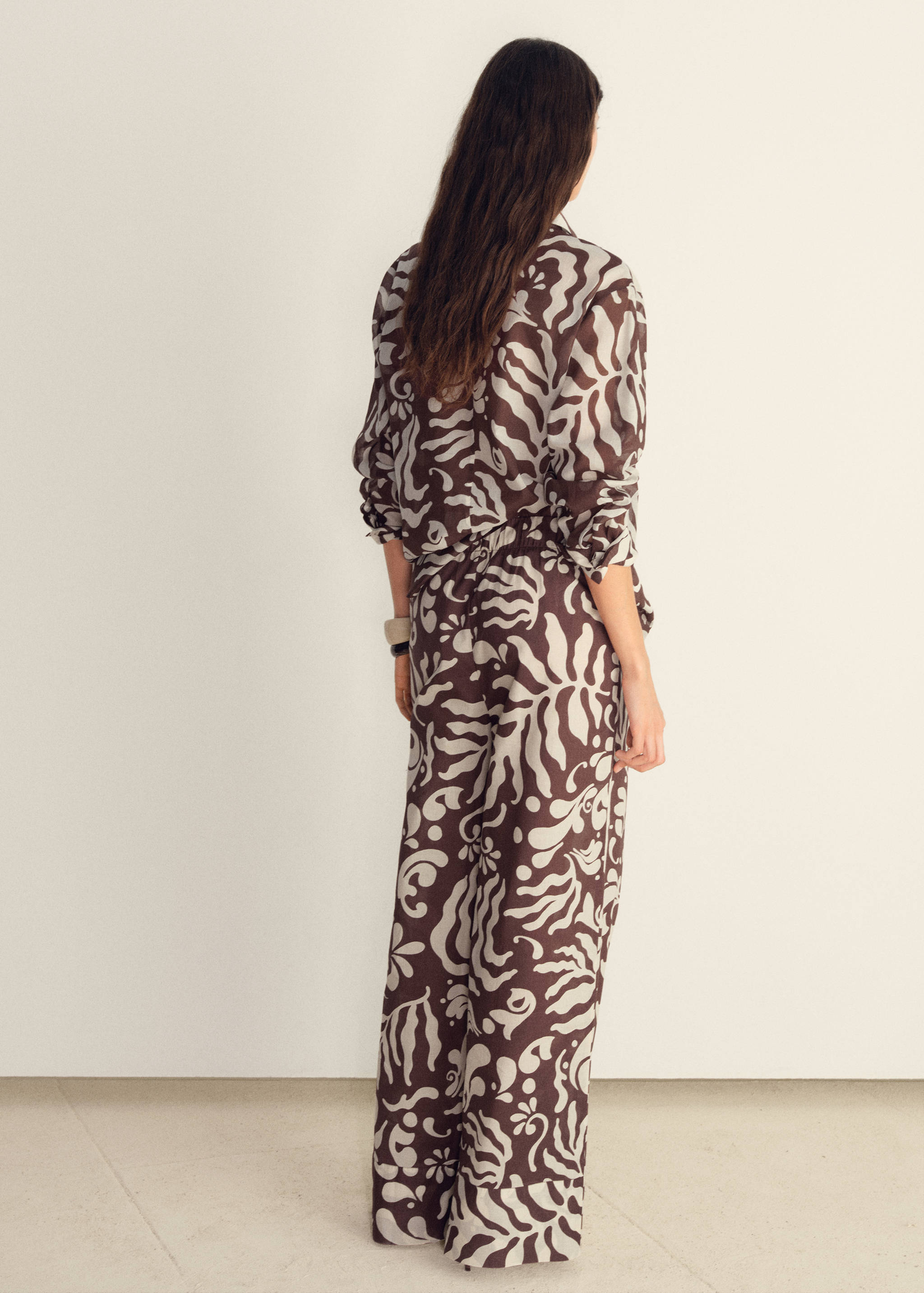 Printed cotton trousers - Reverse of the article