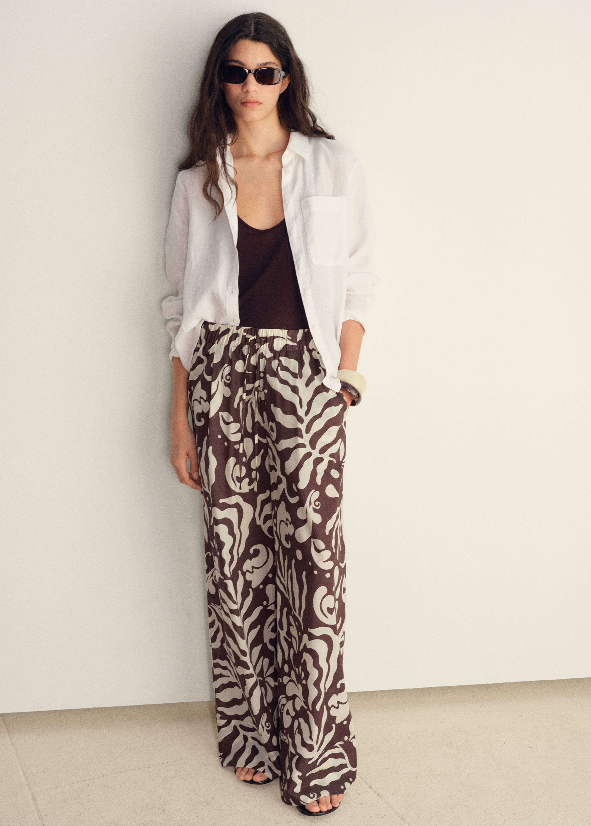 Printed cotton trousers - Details of the article 2