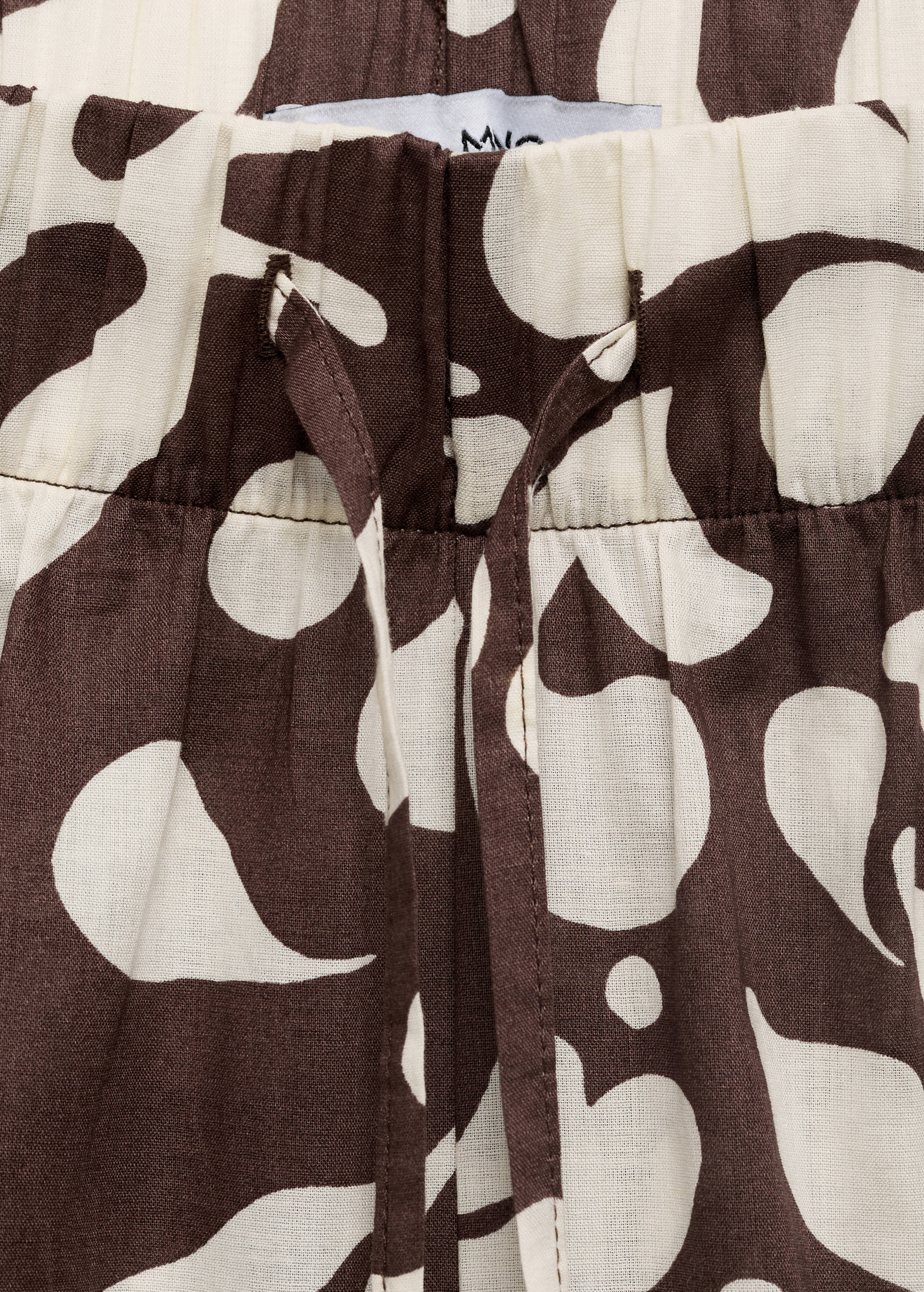 Printed cotton trousers - Details of the article 0