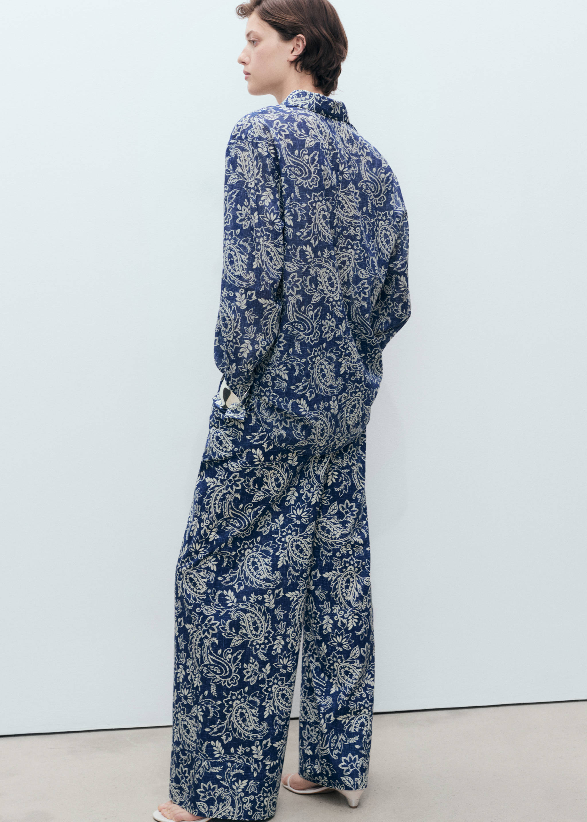 Printed cotton trousers - Reverse of the article