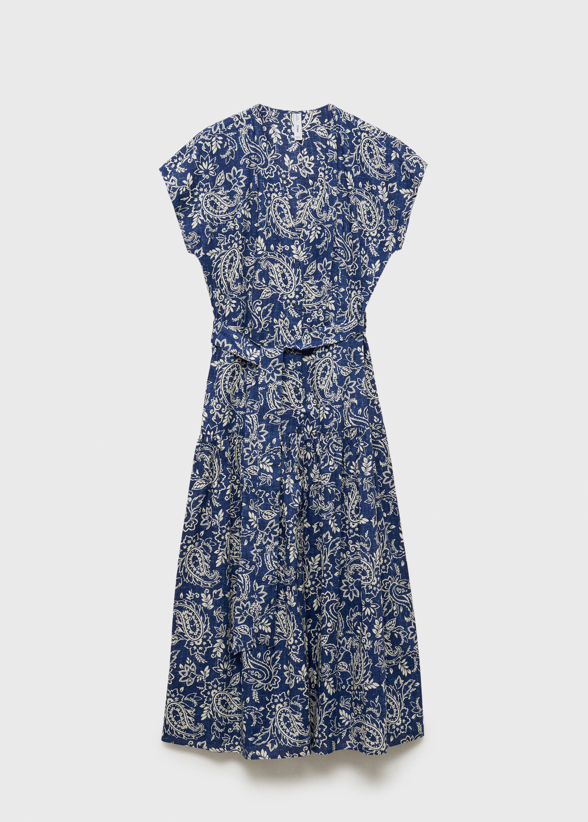 Paisley flared dress with belt - Article without model