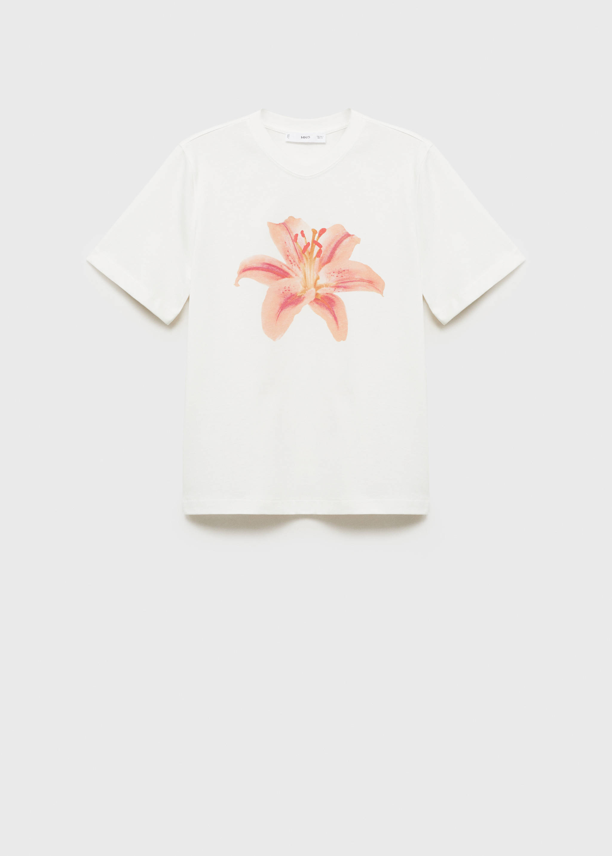 T-shirt met bloemetjesprint - Artikel zonder model