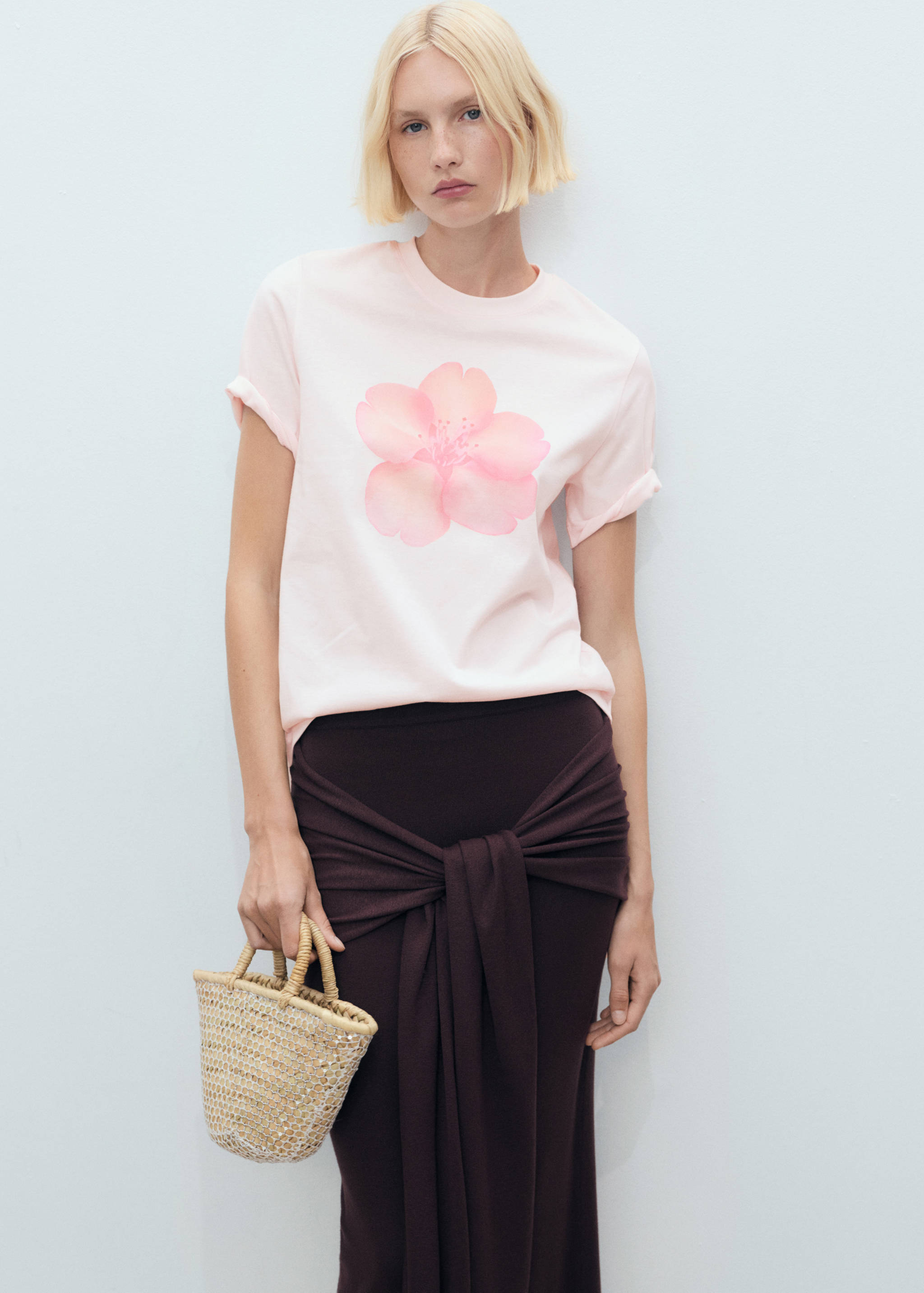 Floral print T-shirt - Medium plane