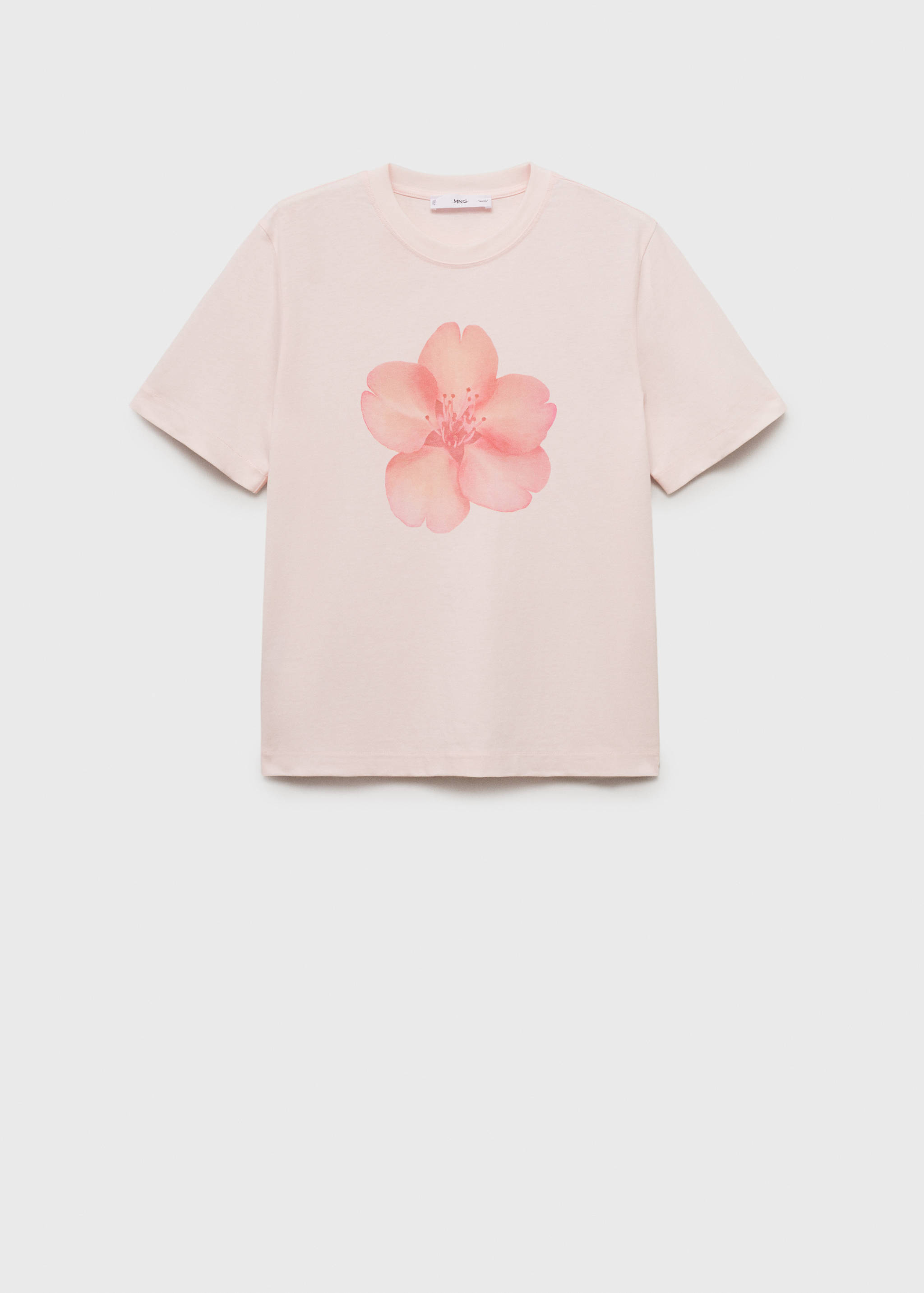 T-shirt met bloemetjesprint - Artikel zonder model