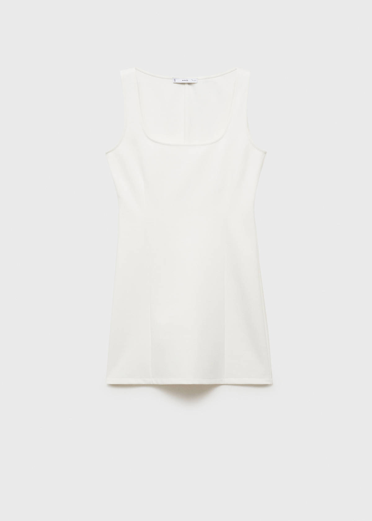 Strappy dress with pleat detail — Off White