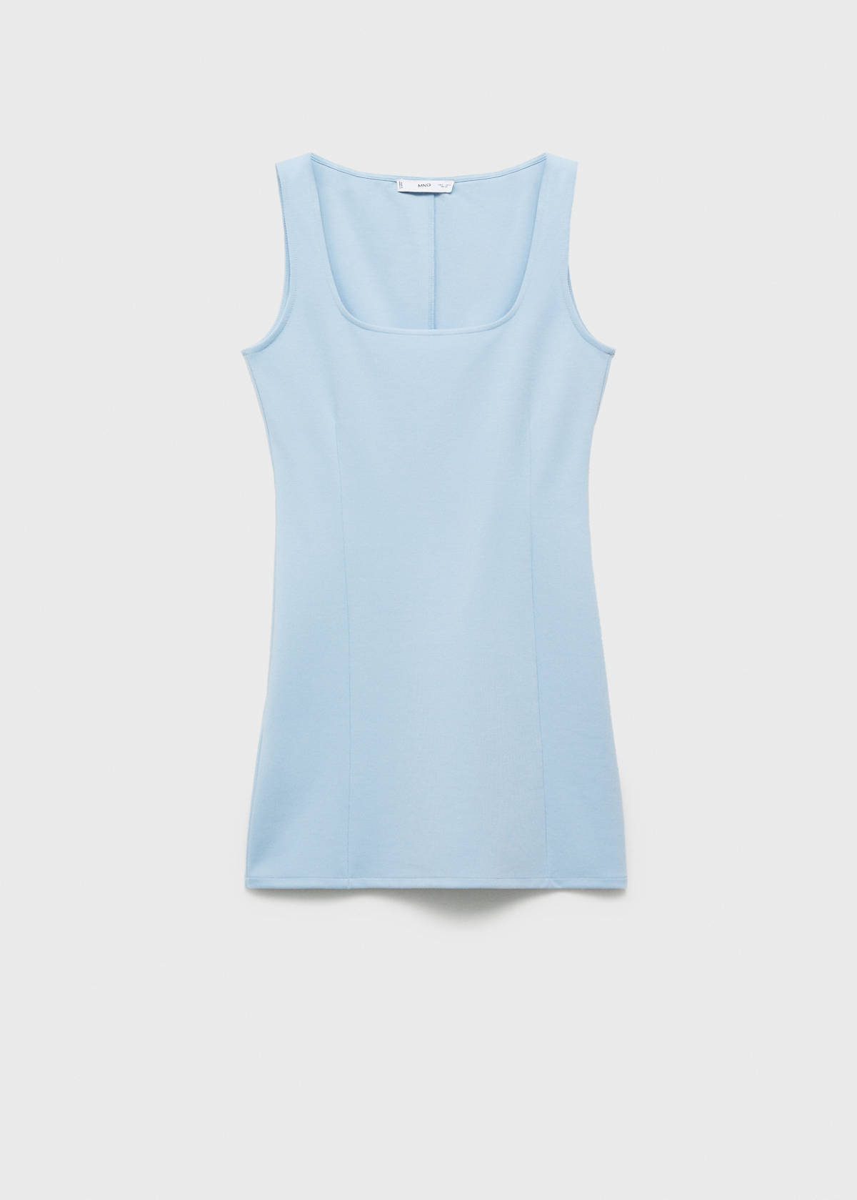 Strappy dress with pleat detail — Sky Blue