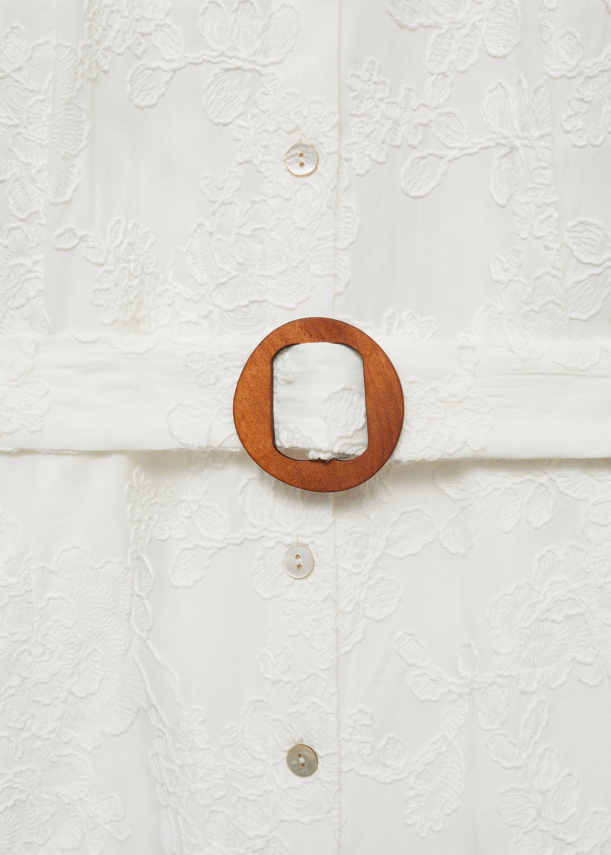 Embroidered shirt dress with belt - Details of the article 8