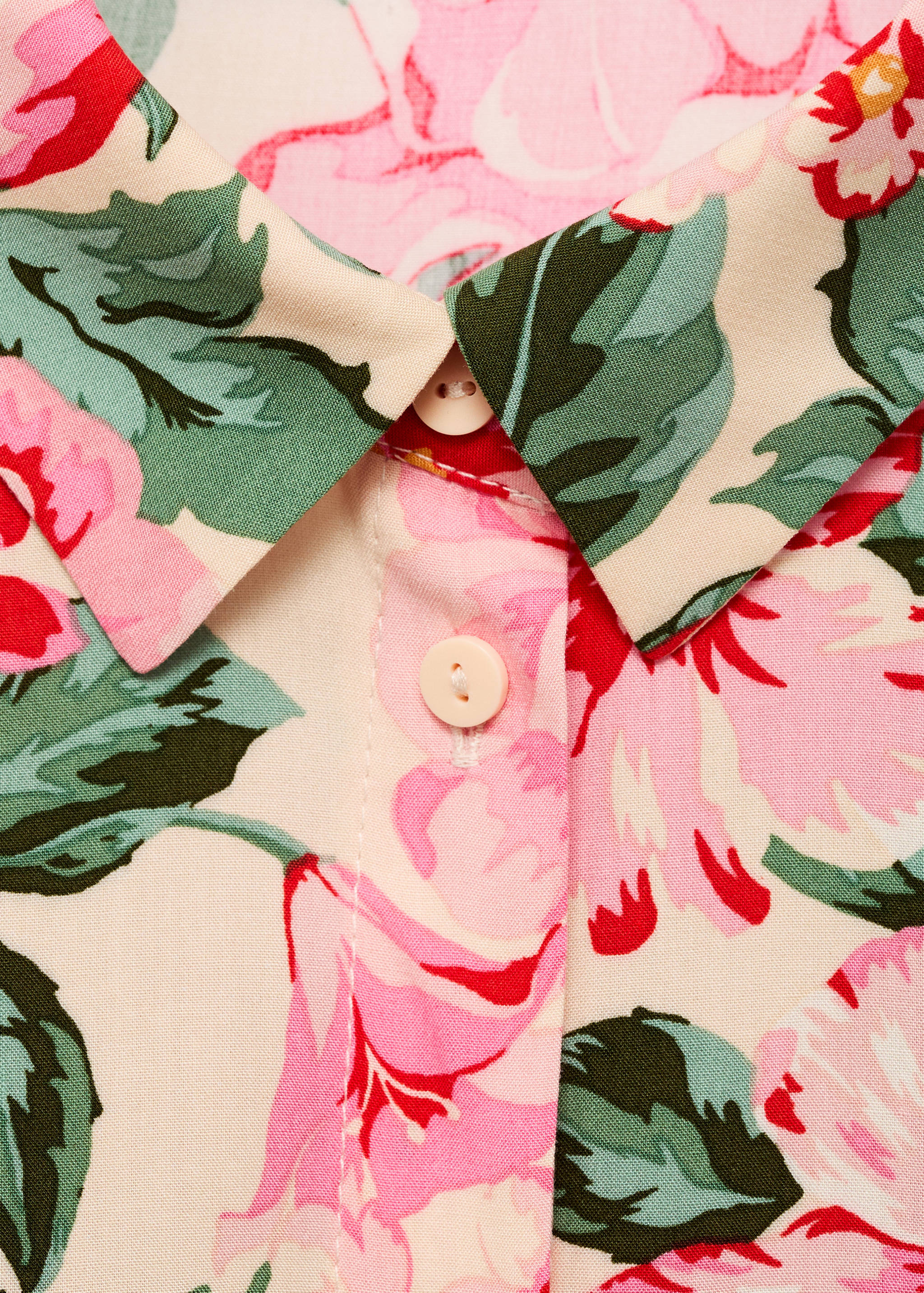 Printed shirt dress with belt - Details of the article 8