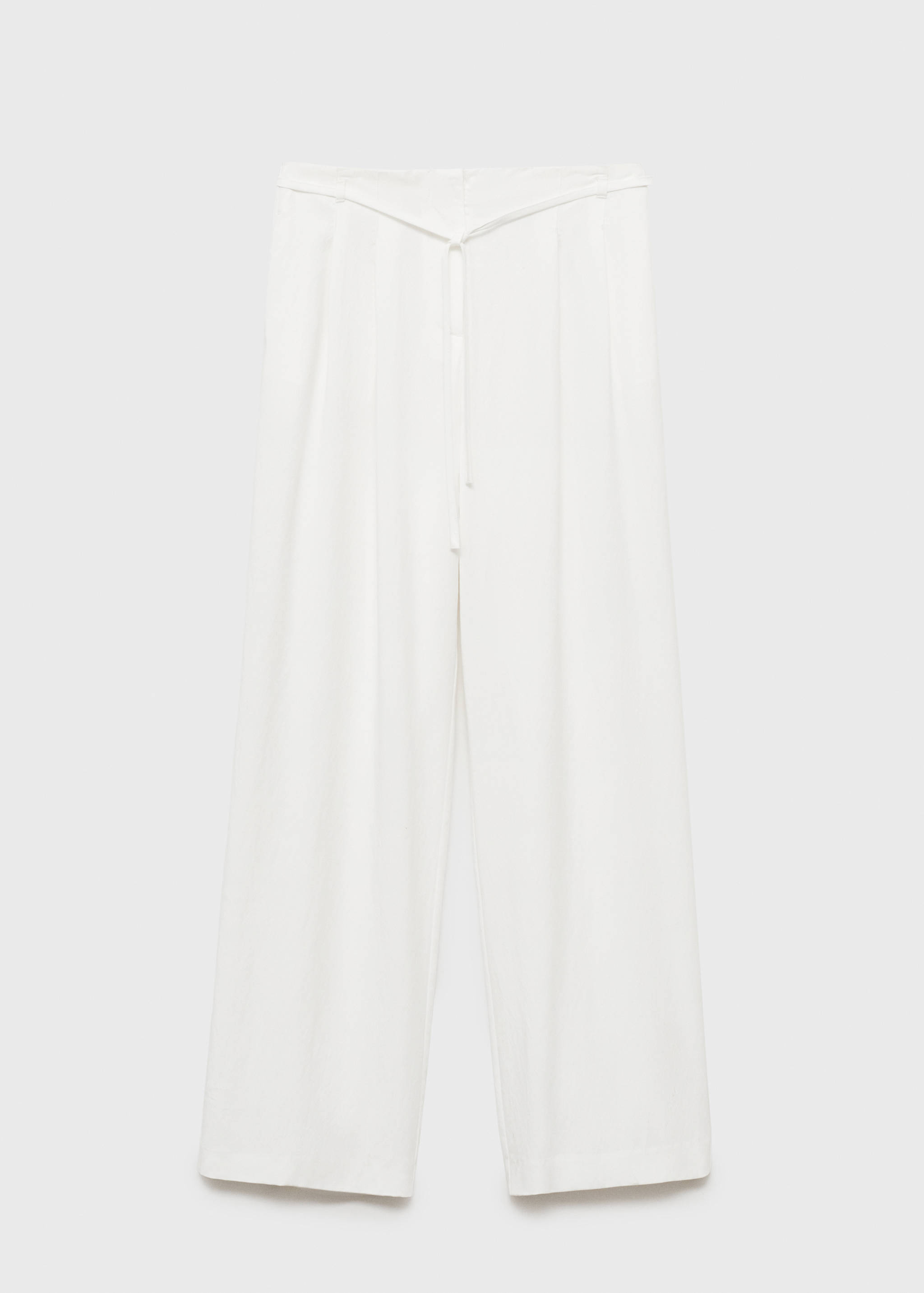 Dressbukser i lyocell med båndbelte - Artikkel uten modell