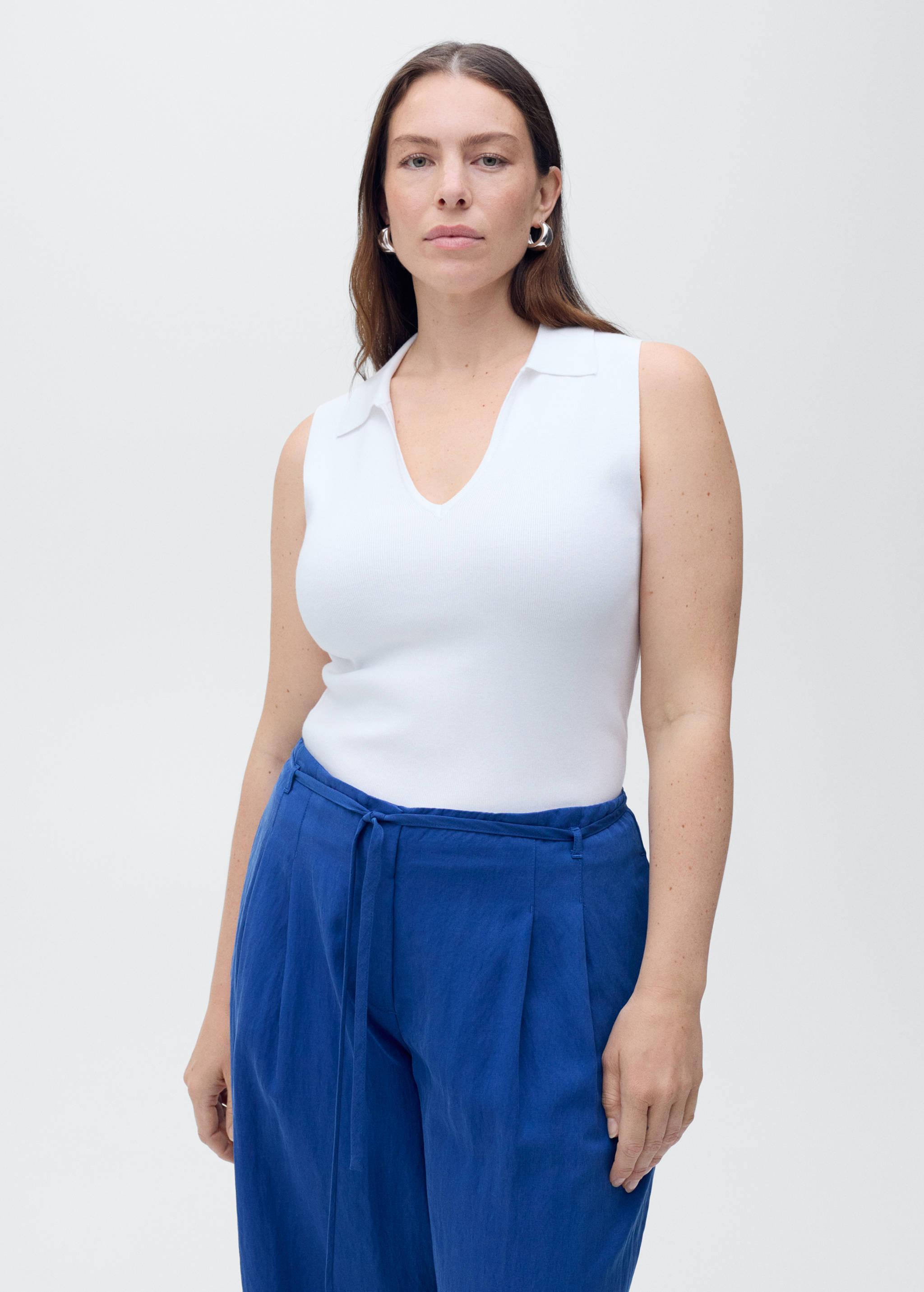 Lyocell suit trousers with bow belt - Details of the article 5