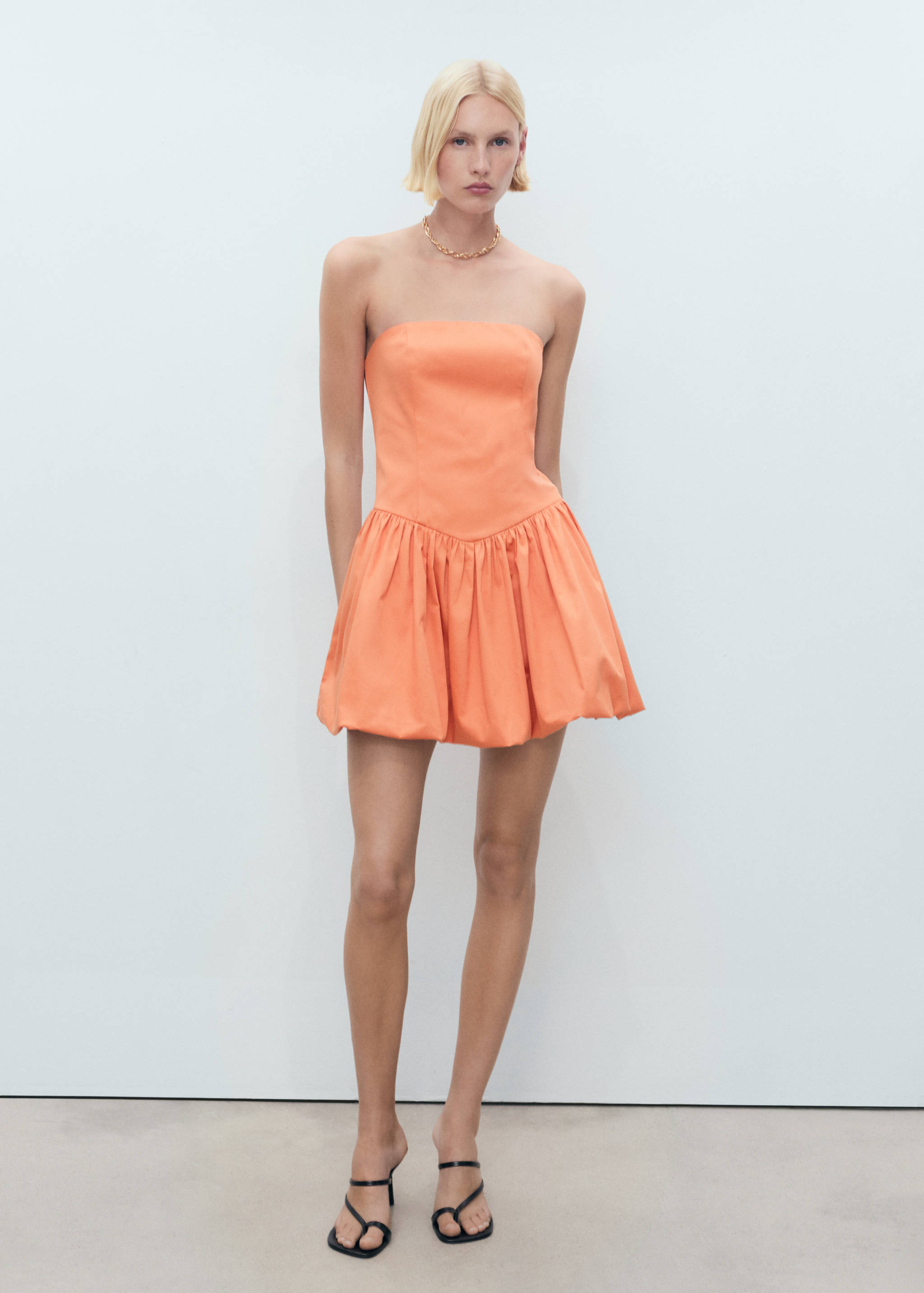 泡泡款抹胸裙 - null