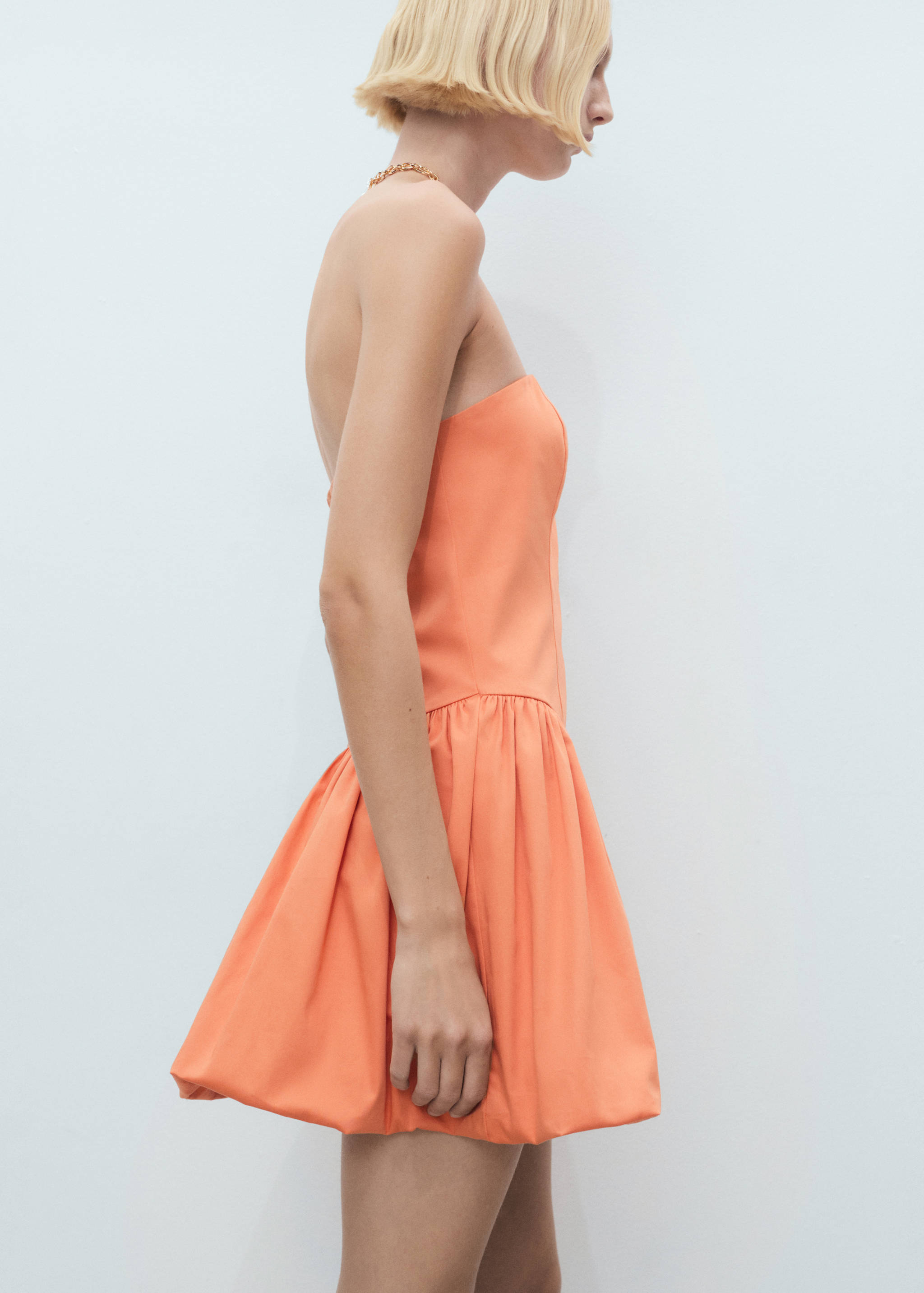 泡泡款抹胸裙 - null