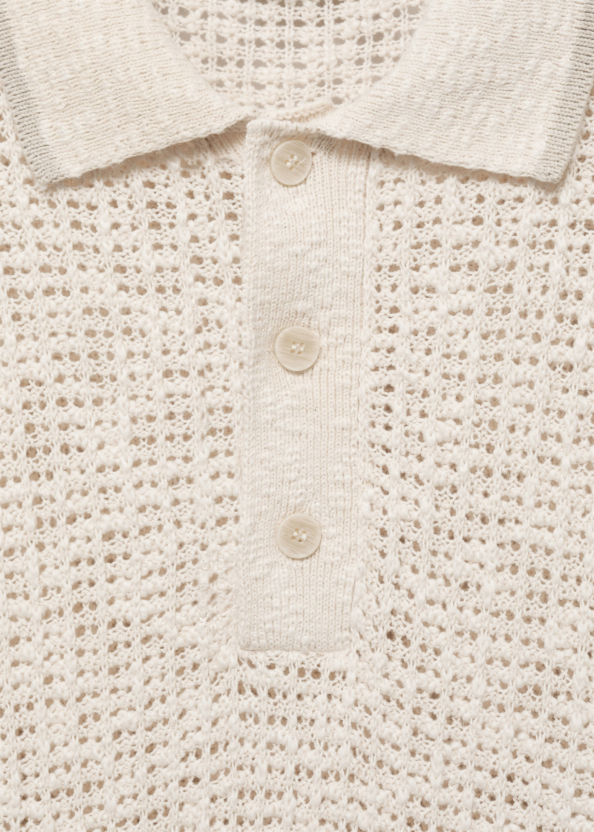 网眼针织棉质Polo衫 - null