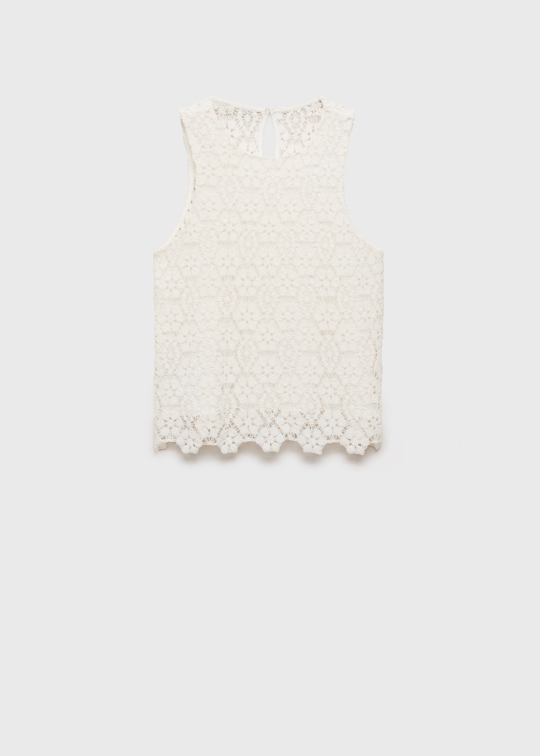 Straight-fit crochet top - Article without model