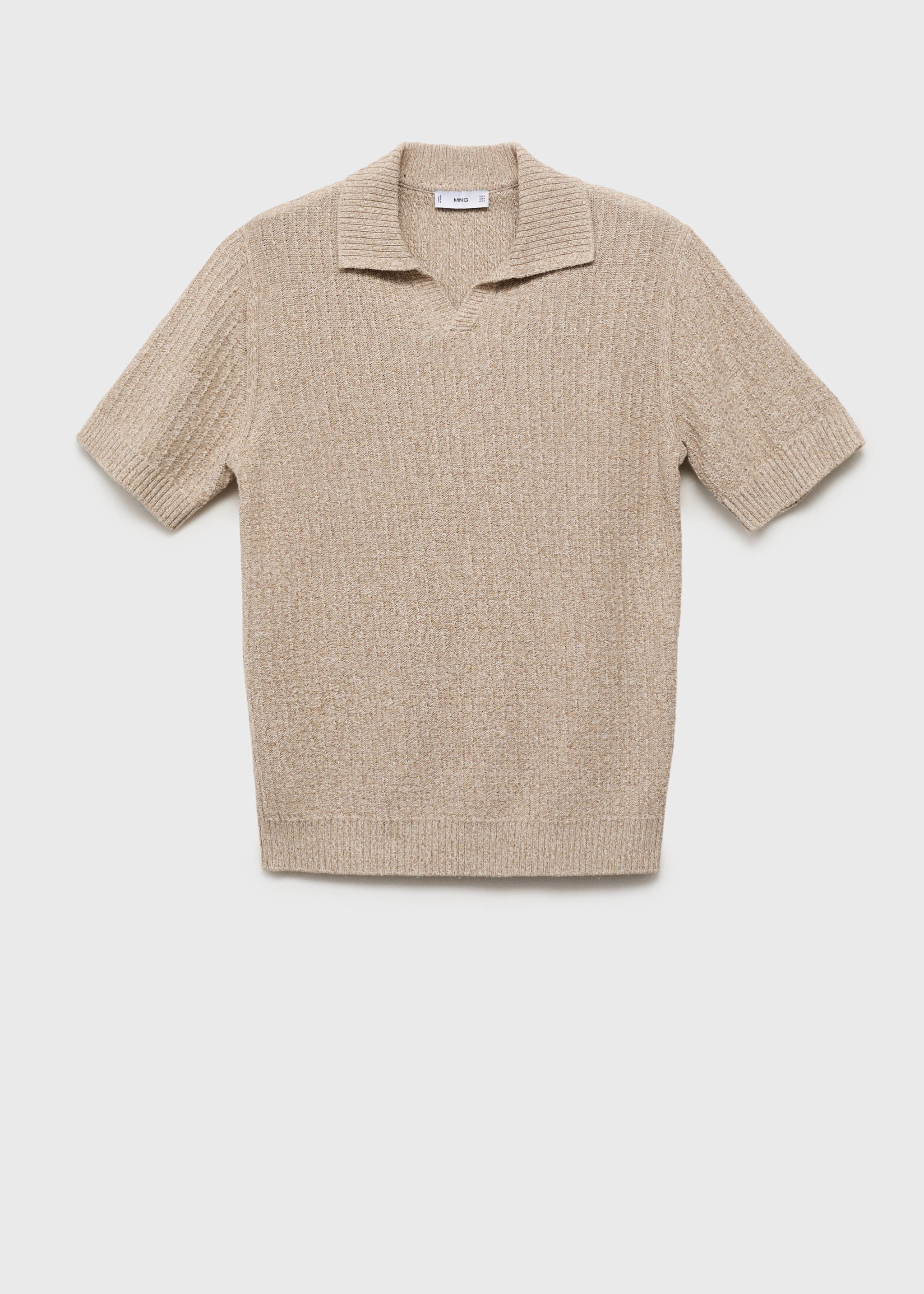 Strukturiertes Strick-Poloshirt aus Baumwolle - Artikel ohne Model