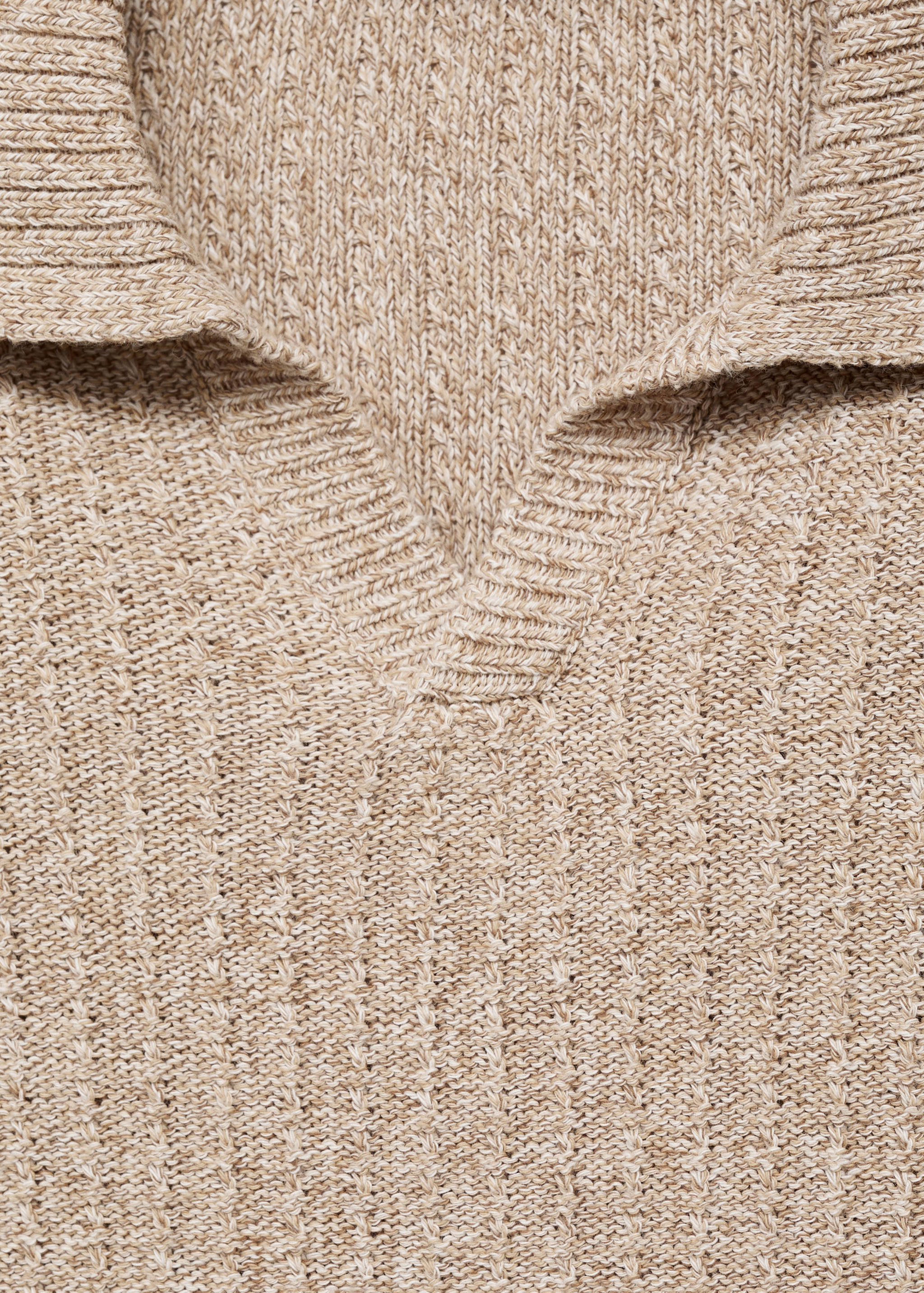 Strukturiertes Strick-Poloshirt aus Baumwolle - Detail des Artikels 8