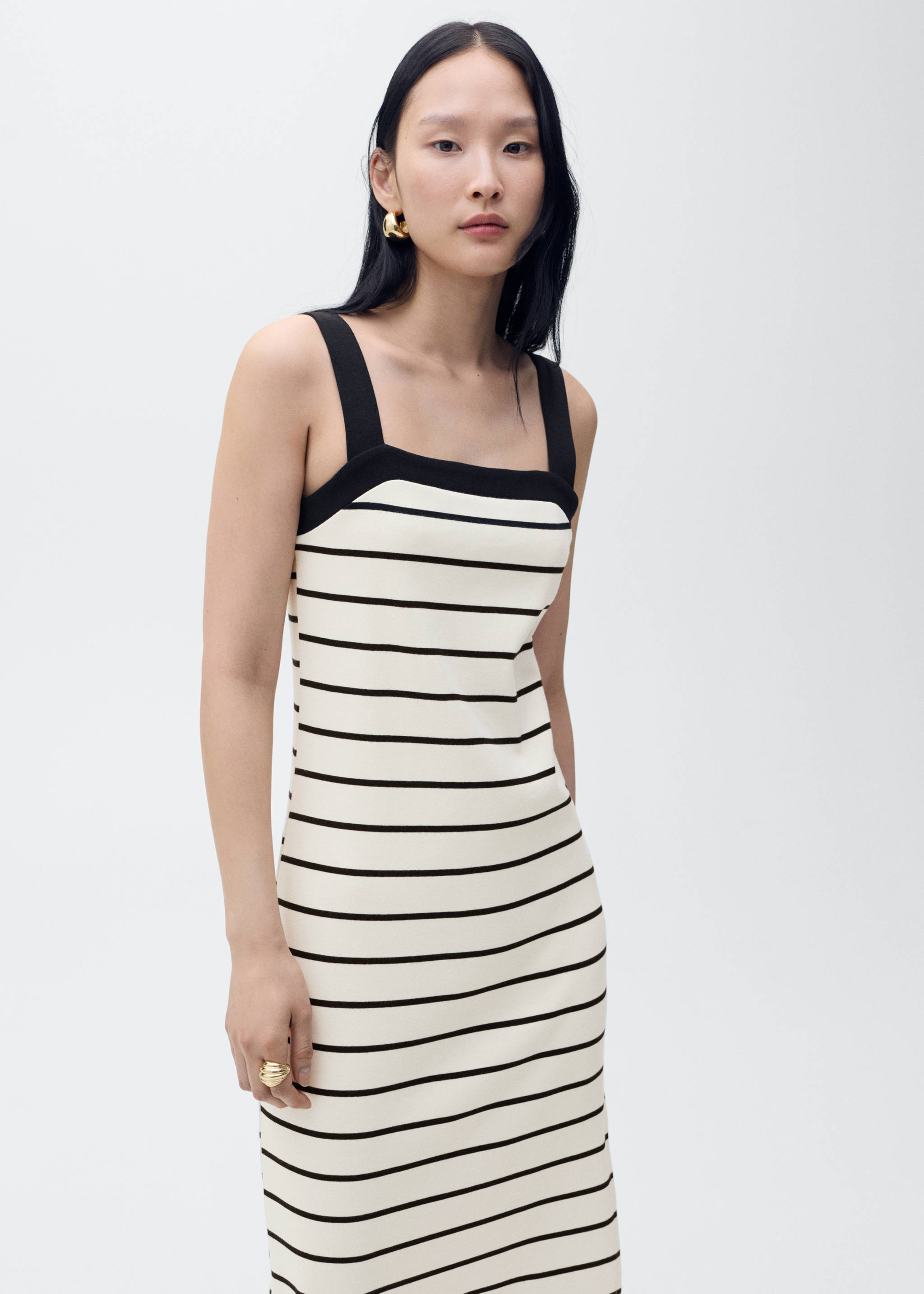 Striped midi dress - Medium plane