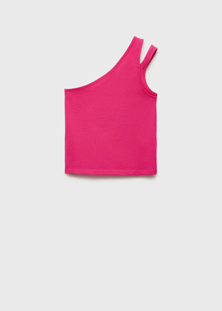 Plain asymmetrical top — Fuchsia