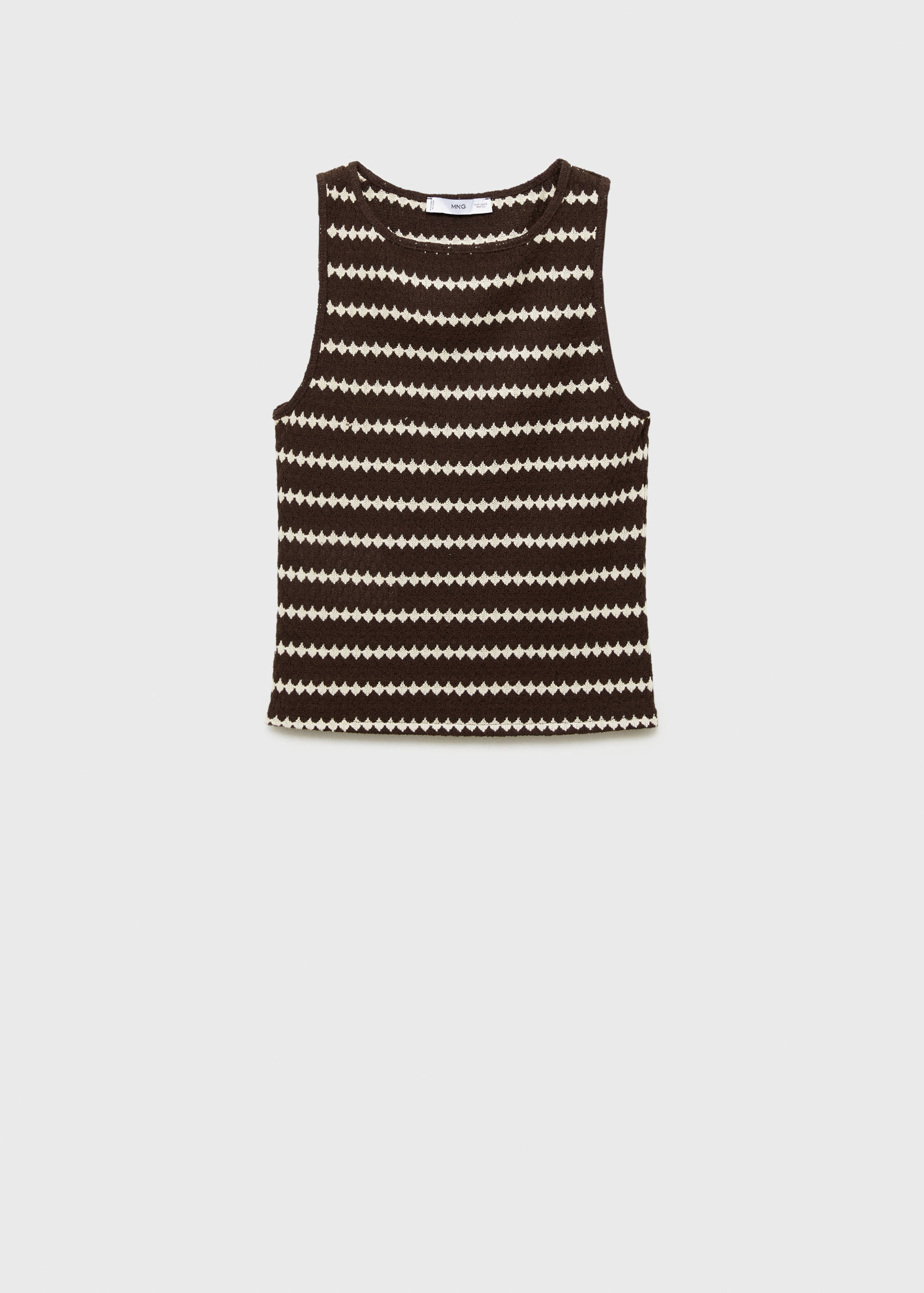 Knitted top with geometric print - Article without model