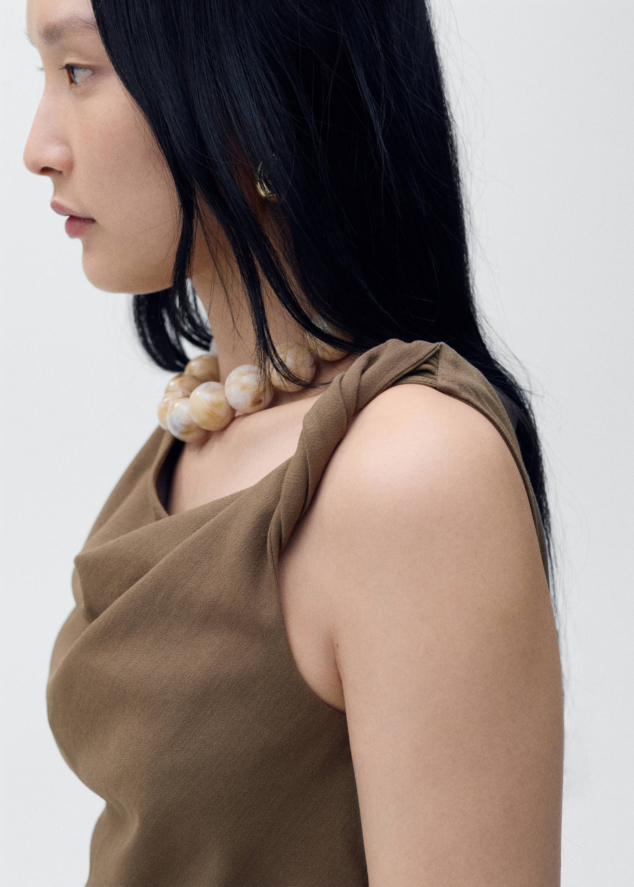 Top asimétrico tirante drapeado - Detalle del artículo 1