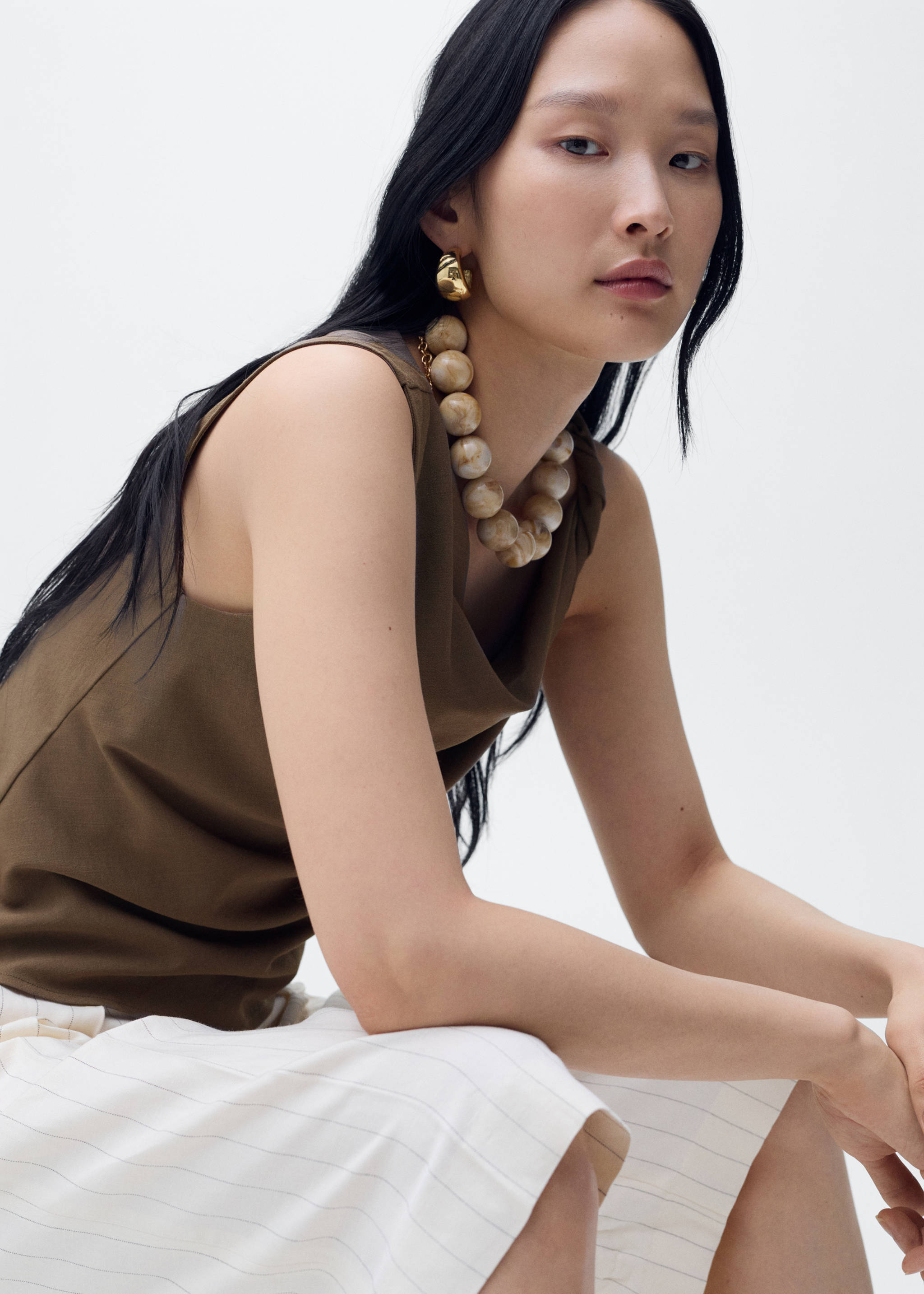 Top asimétrico tirante drapeado - Detalle del artículo 2