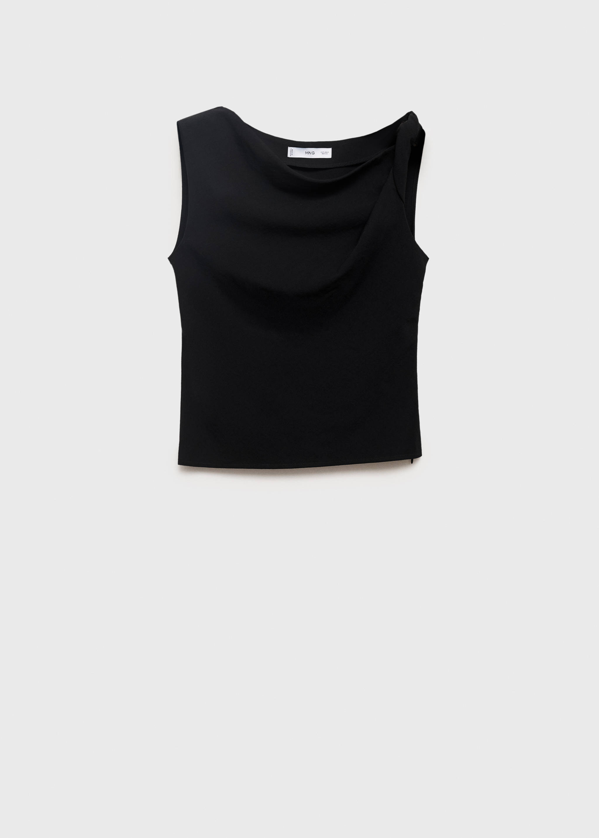 Asymmetrical draped top with straps - Article without model