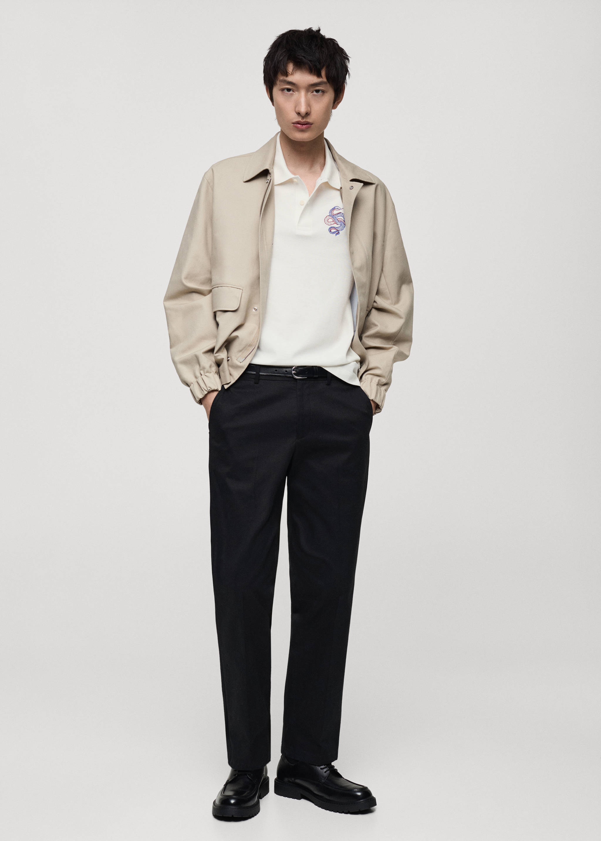 Polo 100% algodón bordado gráfico pecho - Plano general