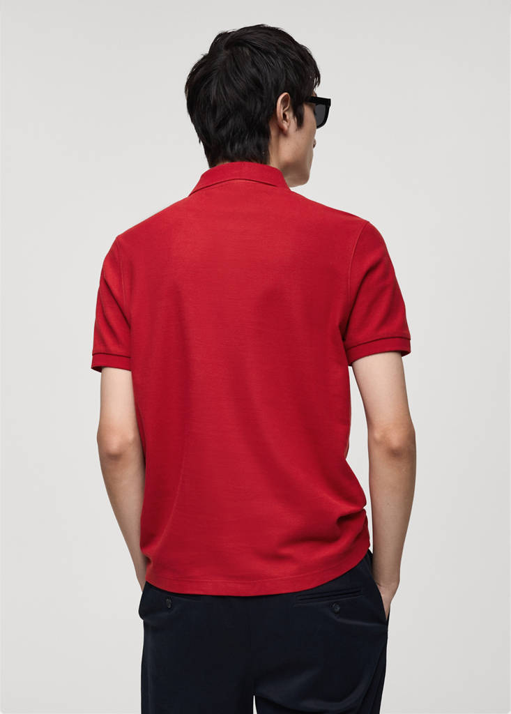 100% cotton polo shirt with embroidered graphic on the chest - thumbnail 10