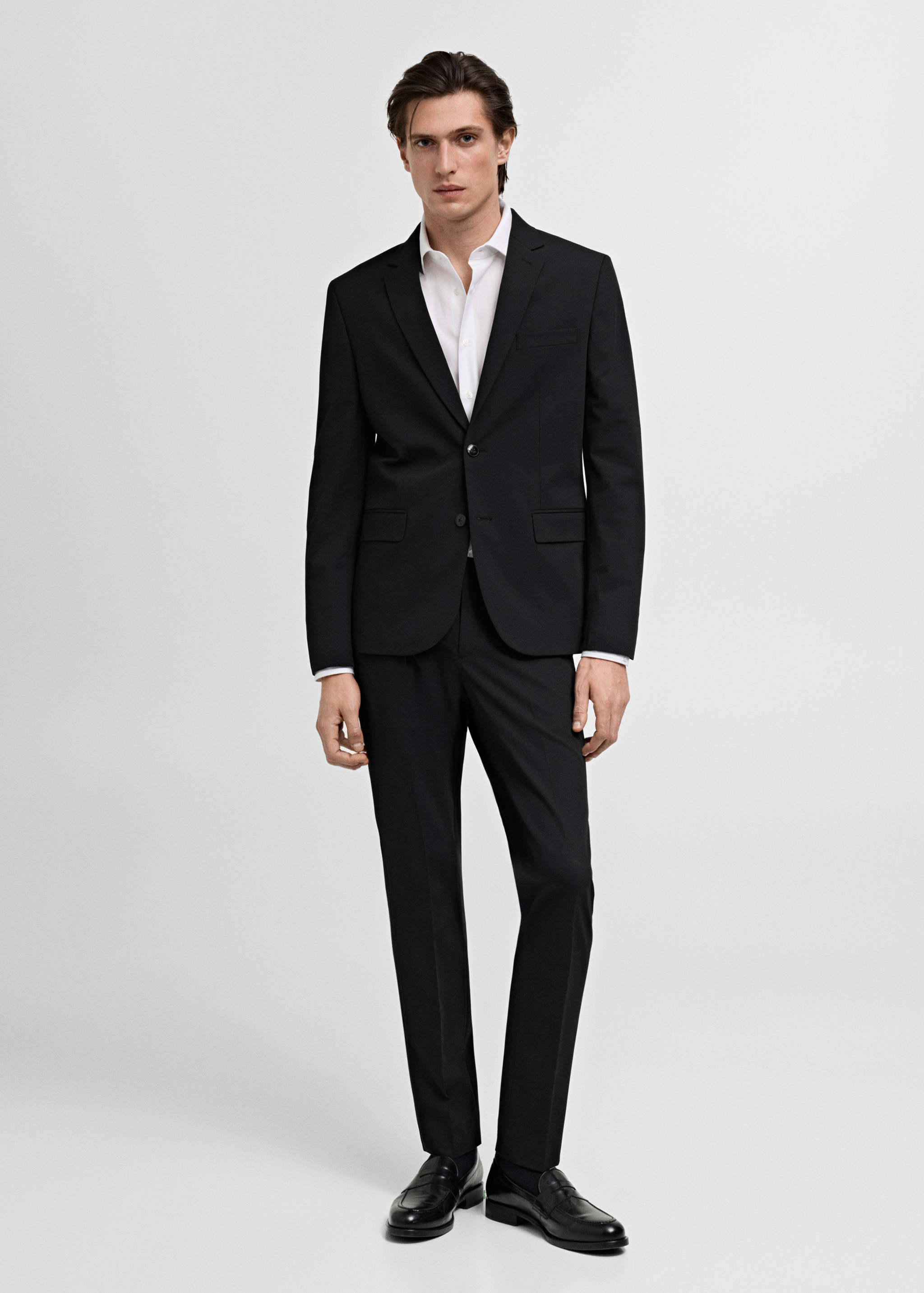 Super slim-fit suit jacket in stretch fabric - General plane