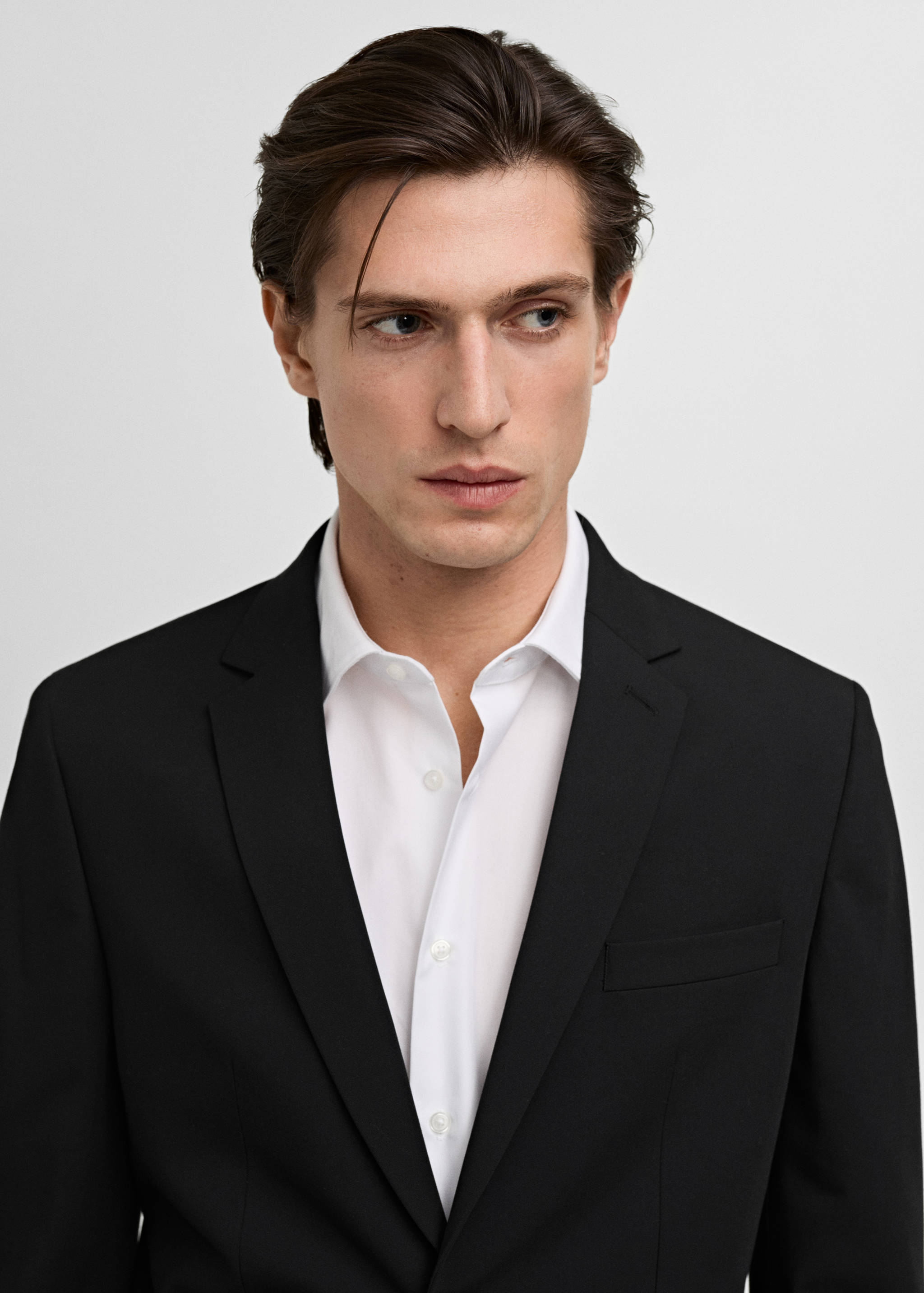 Super slim-fit suit jacket in stretch fabric - Details of the article 1