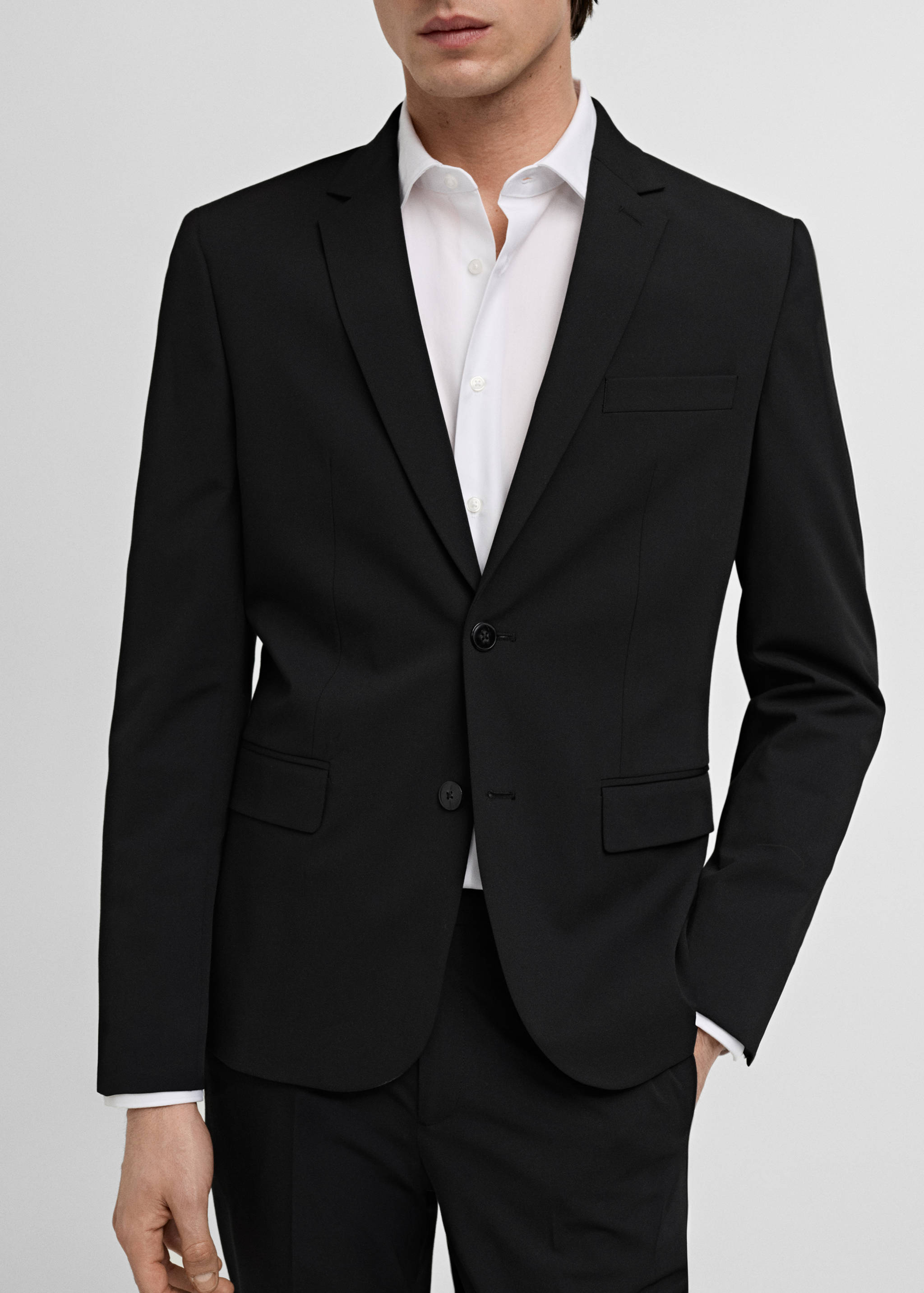 Super slim-fit suit jacket in stretch fabric - Details of the article 4