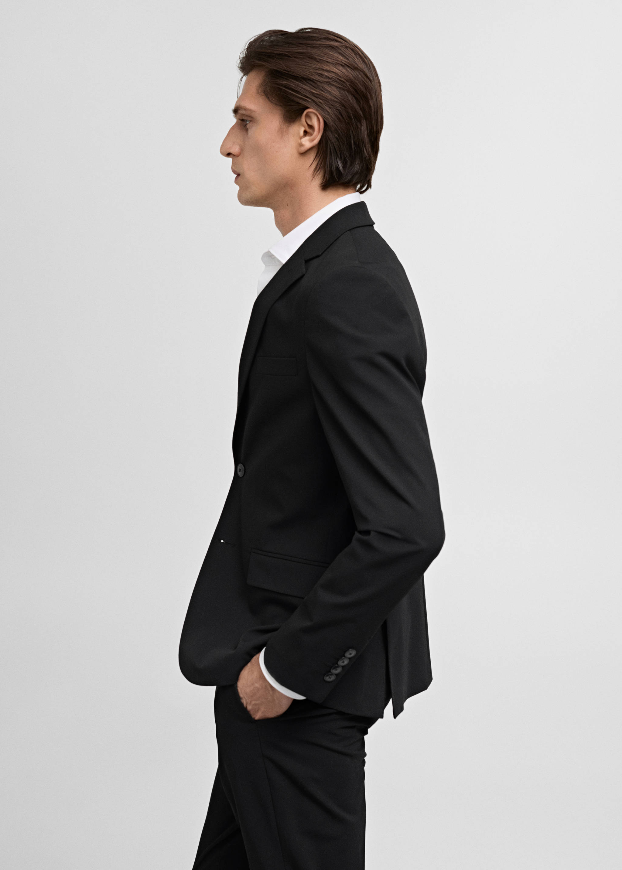 Super slim-fit suit jacket in stretch fabric - Details of the article 2