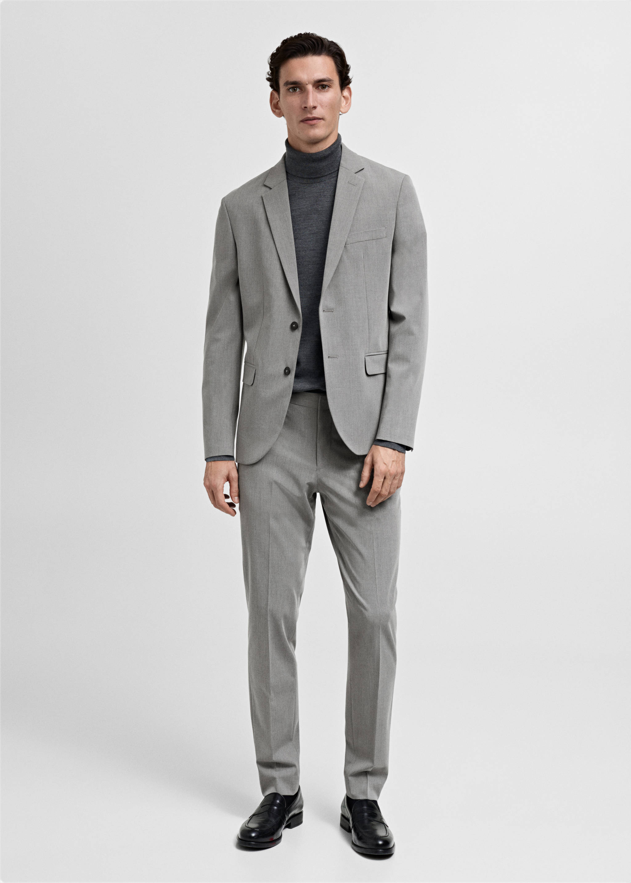 Super slim-fit suit jacket in stretch fabric - General plane