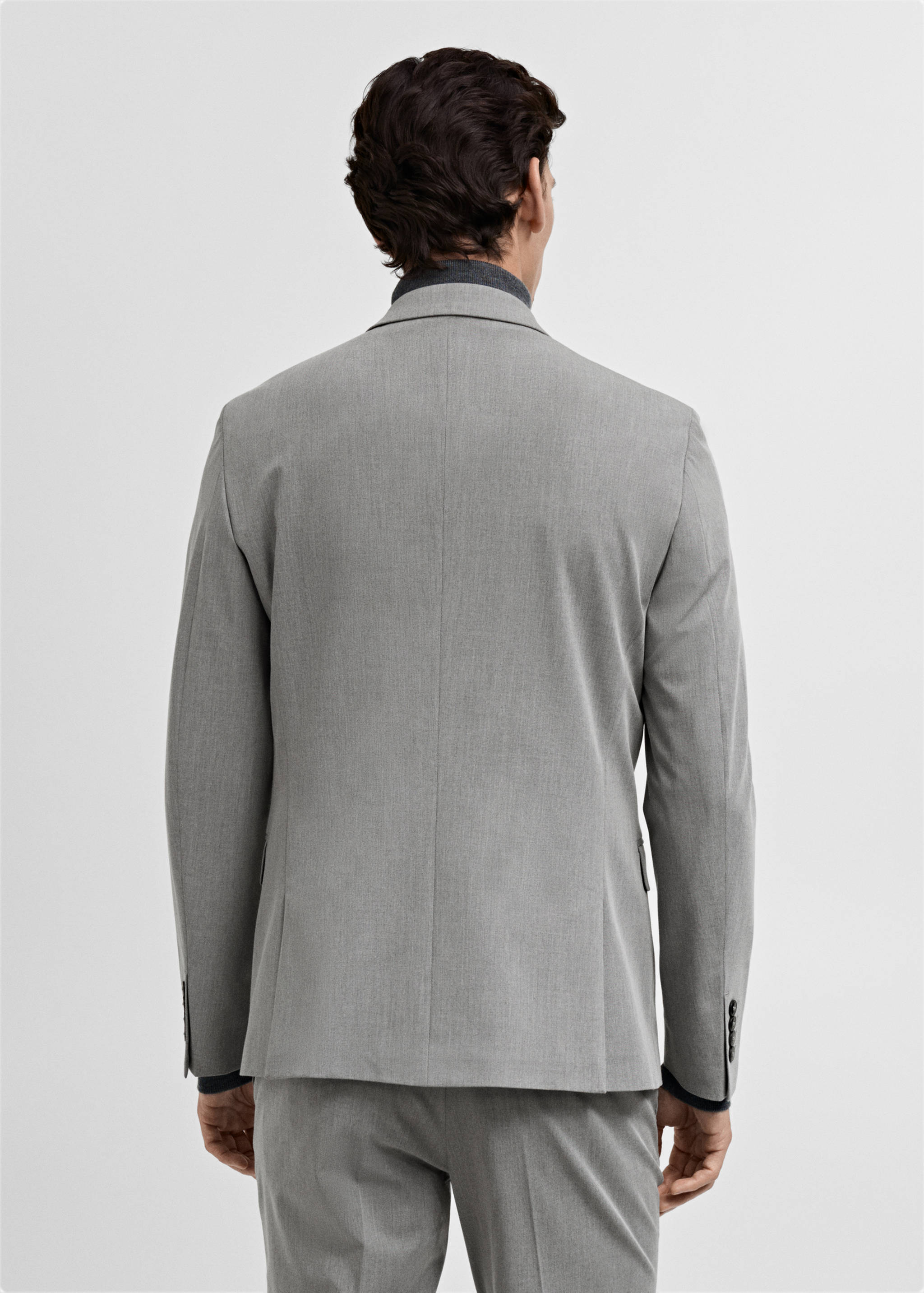 Super slim-fit suit jacket in stretch fabric - Reverse of the article