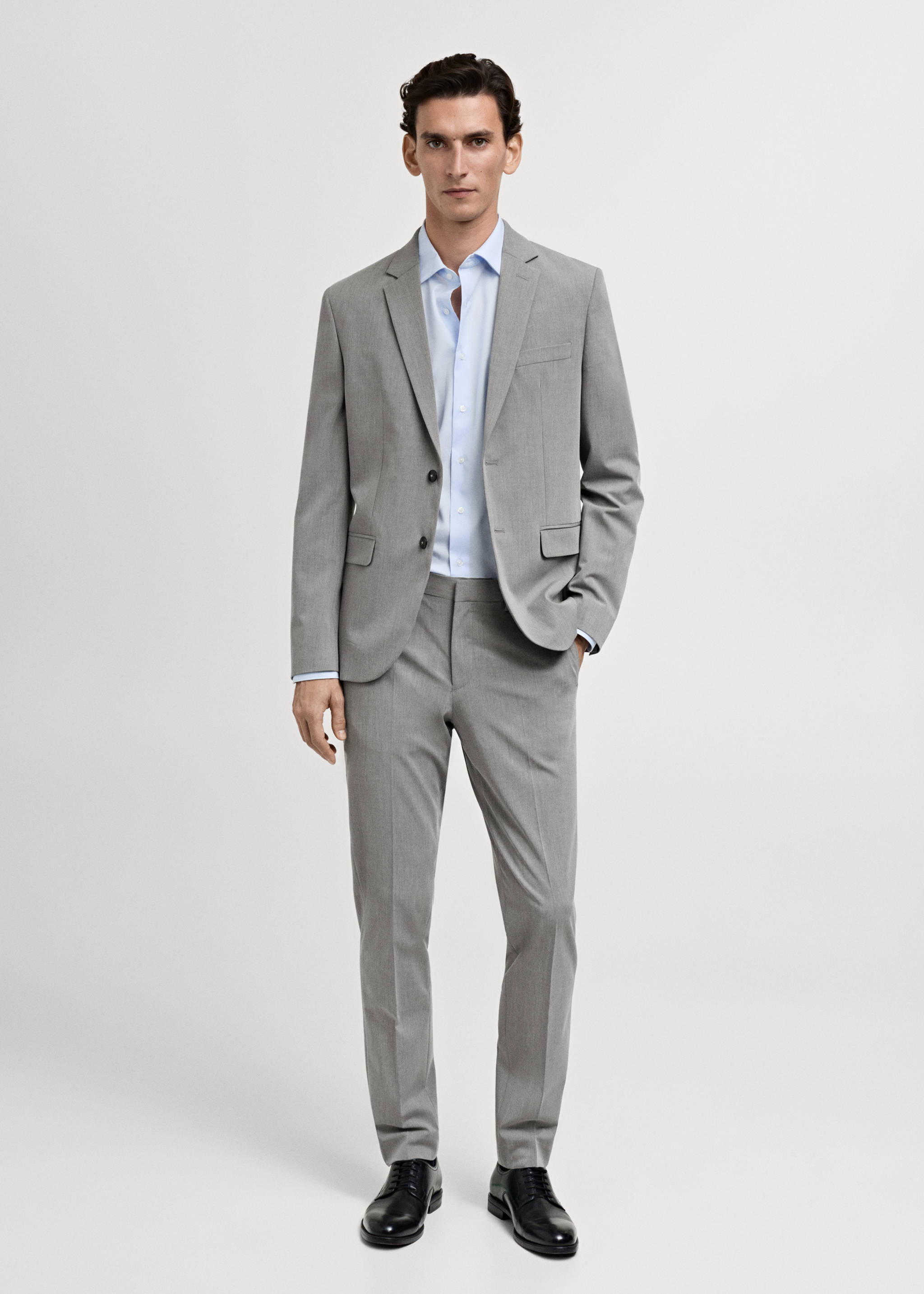 Super slim-fit suit jacket in stretch fabric - General plane