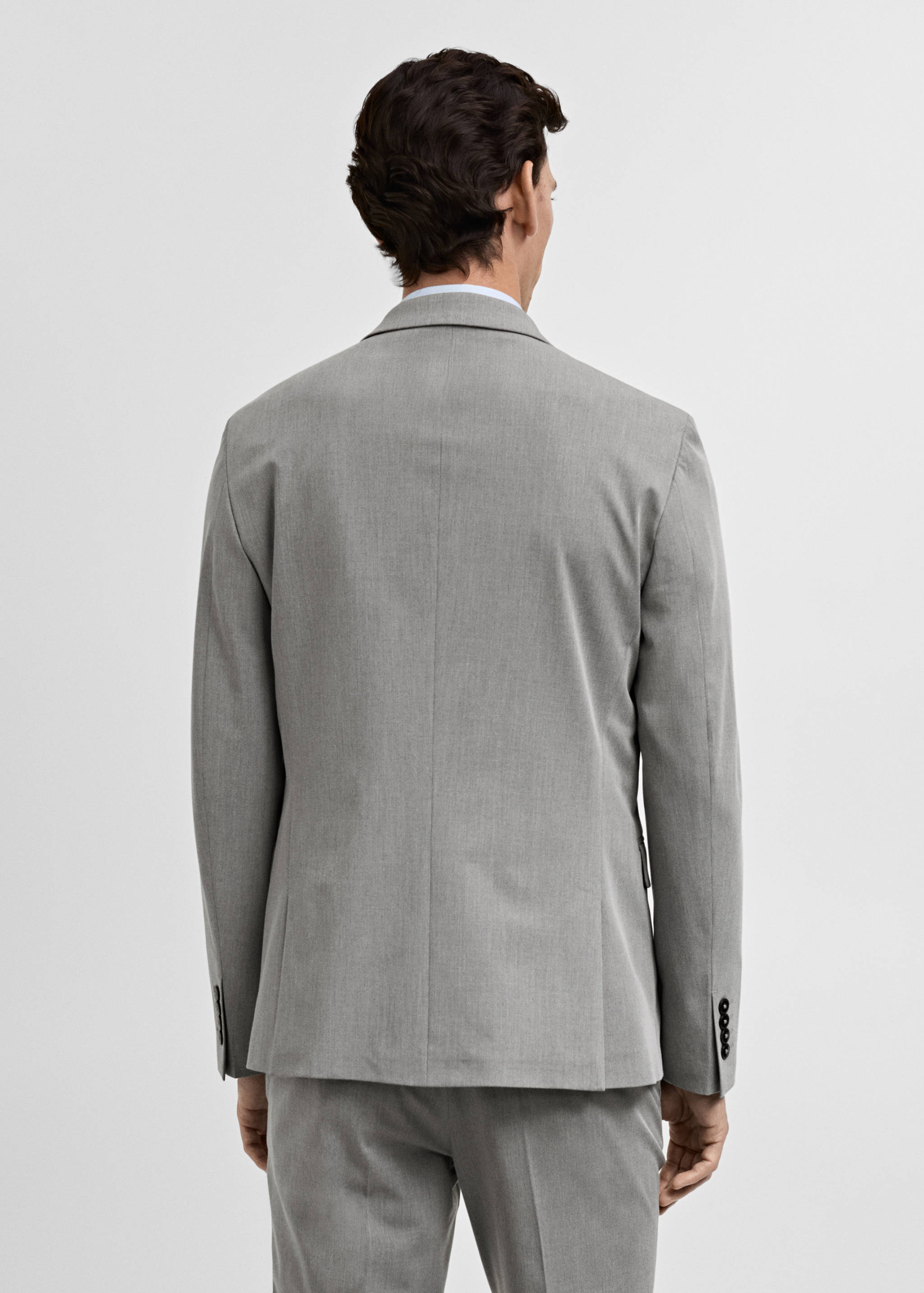 Super slim-fit suit jacket in stretch fabric - Reverse of the article