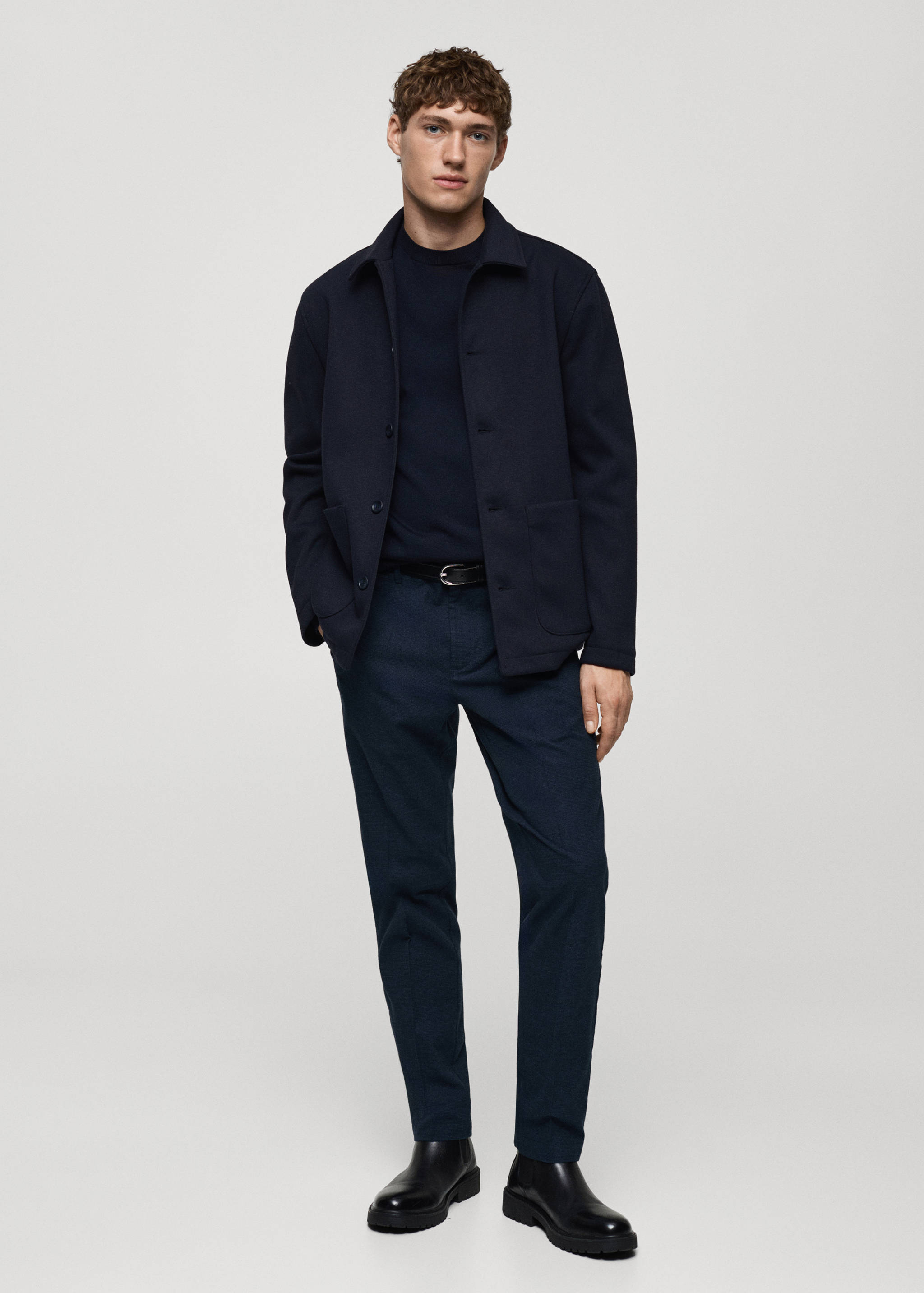 Pantalons franel·la micro pota de gall - Pla general