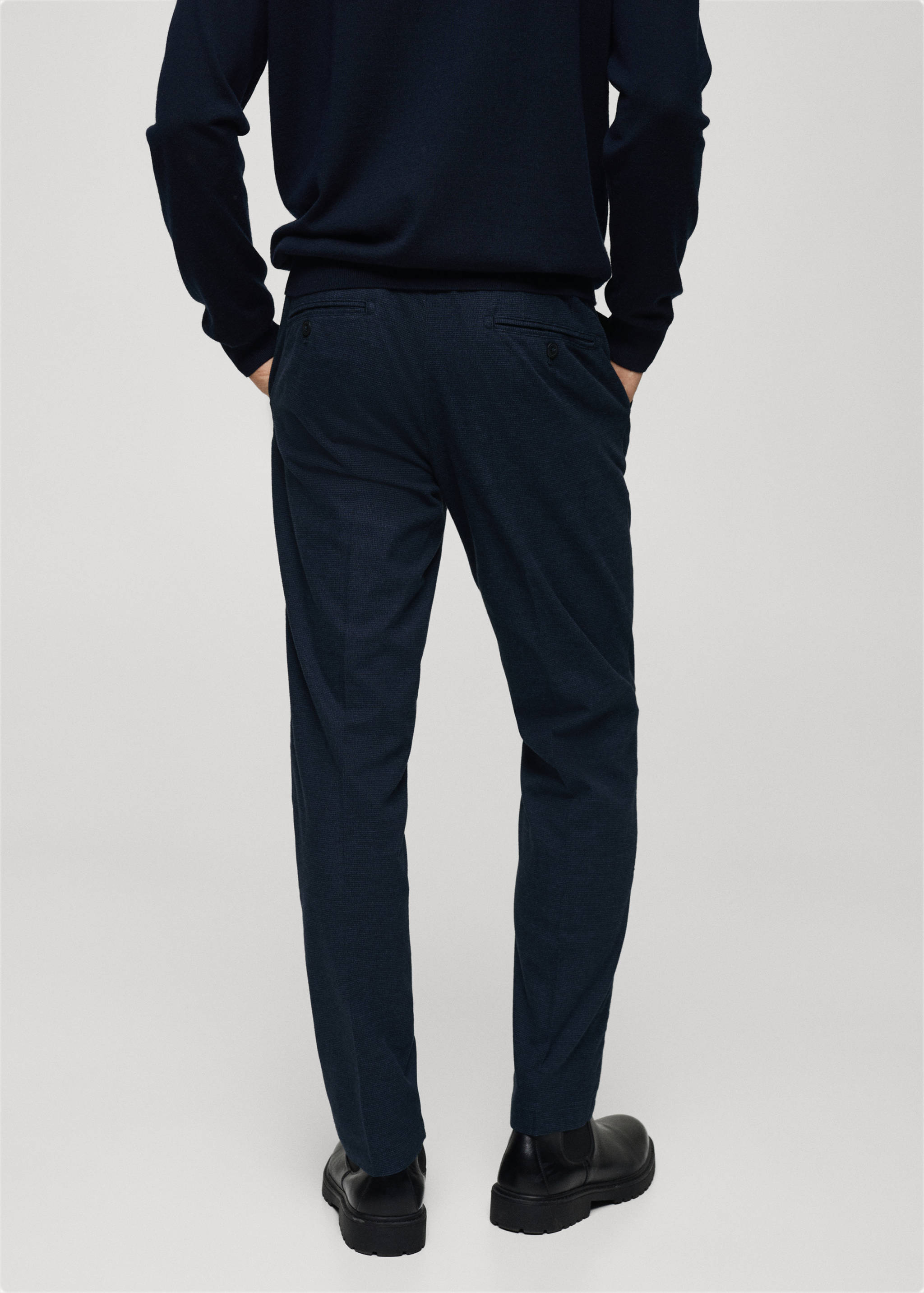 Pantalons franel·la micro pota de gall - Revers de l'article