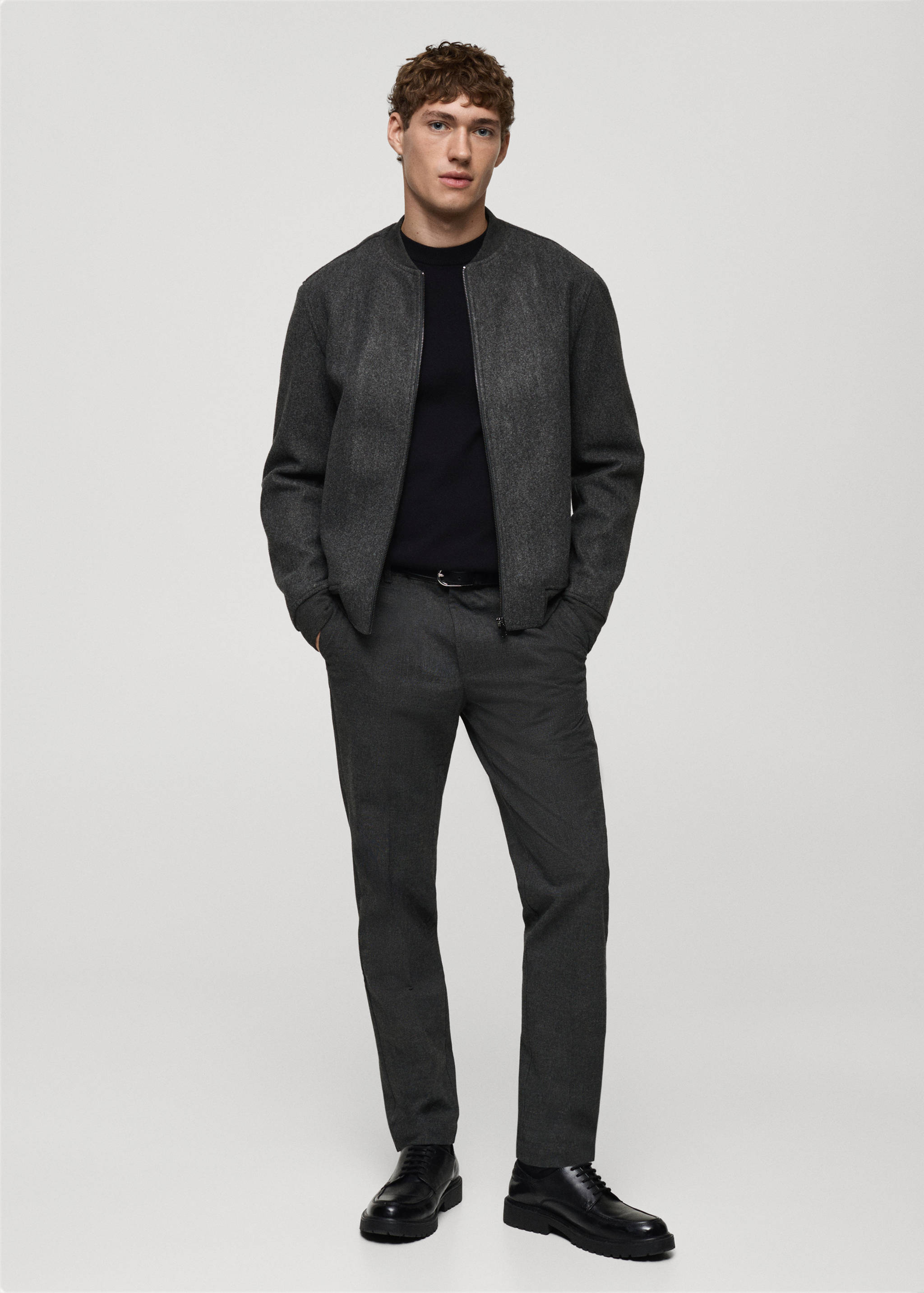 Pantalons franel·la estampat príncep Gal·les - Pla general